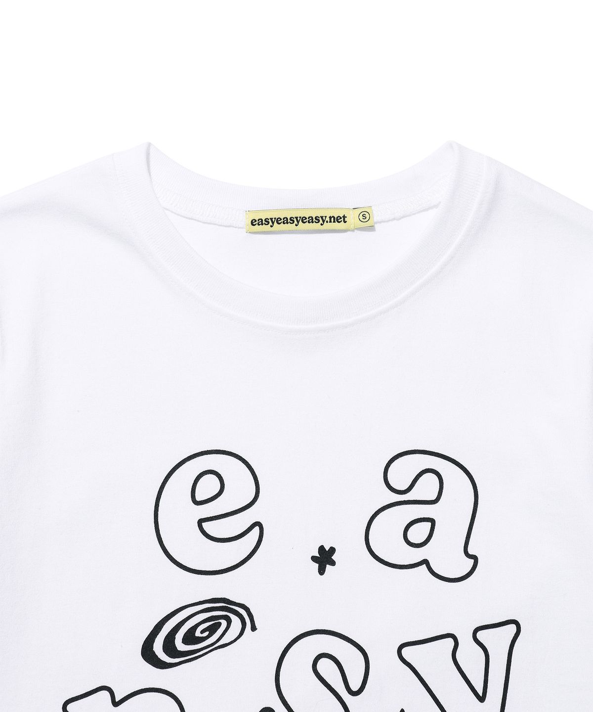 이지이지이지(EASYEASYEASY) Here and There Logo Tee White(black)
