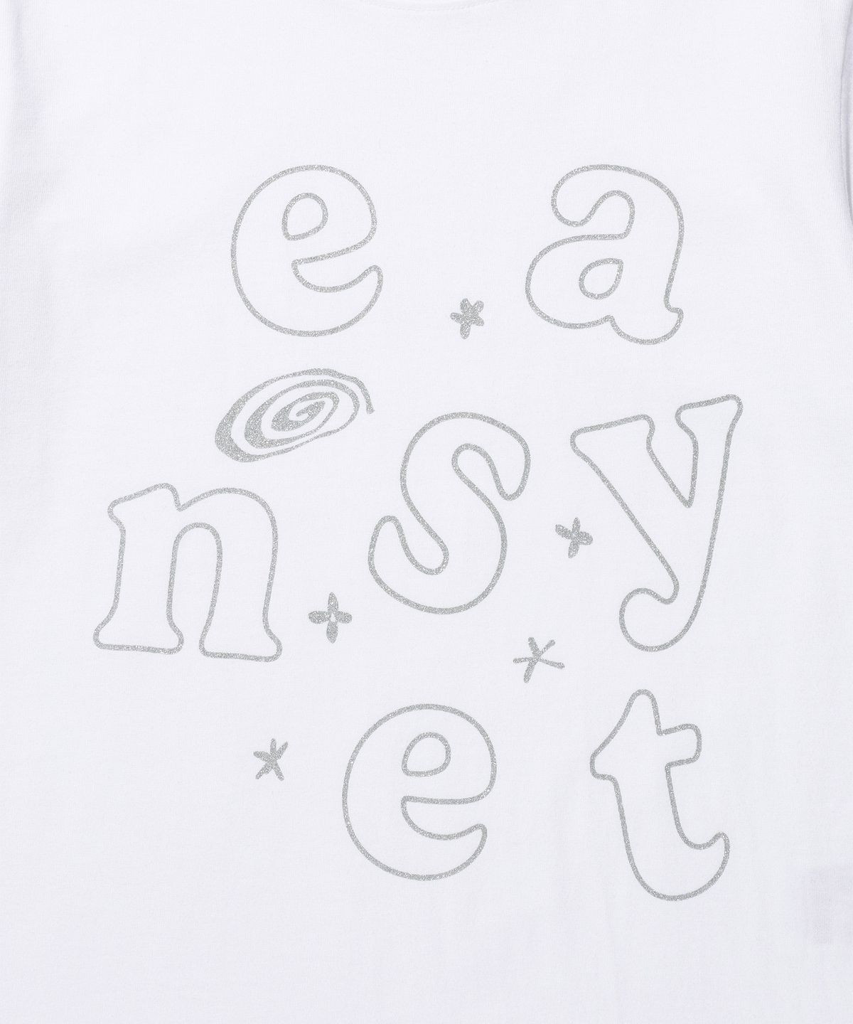 이지이지이지(EASYEASYEASY) Here and There Logo Tee White(silver)