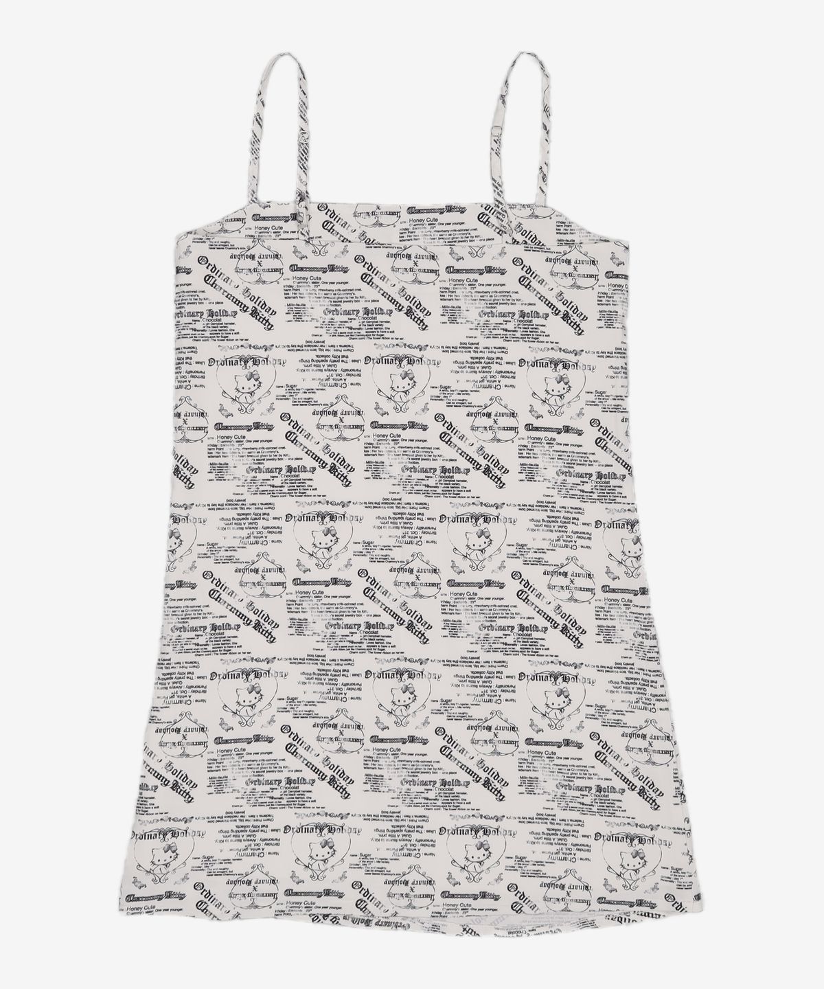 오디너리 홀리데이(ORDINARY HOLIDAY) 챠미키티 패턴 슬립 원피스 CHARMMY KITTY PATTERN SLIP ONEPIECE FRE