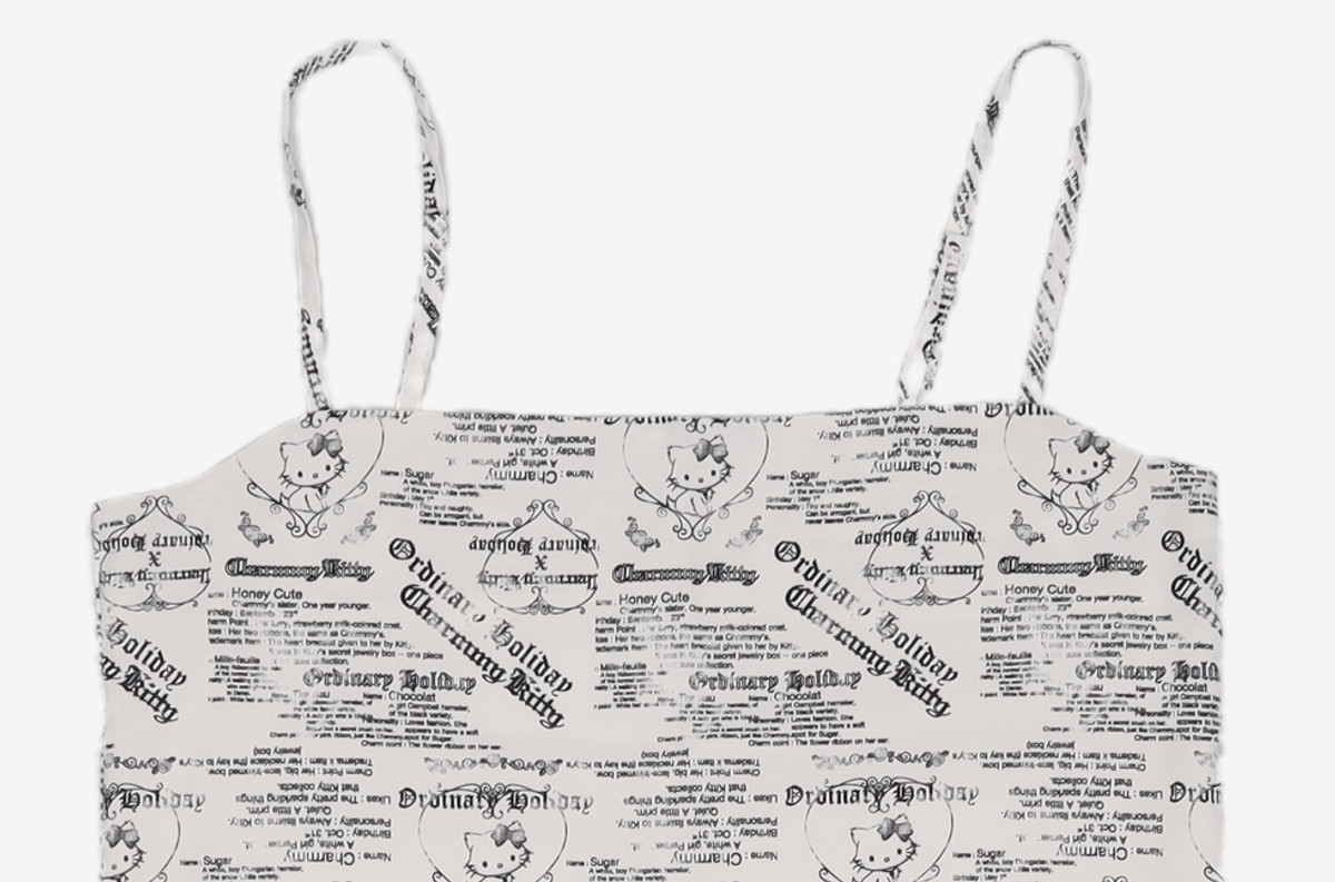 오디너리 홀리데이(ORDINARY HOLIDAY) 챠미키티 패턴 슬립 원피스 CHARMMY KITTY PATTERN SLIP ONEPIECE FRE