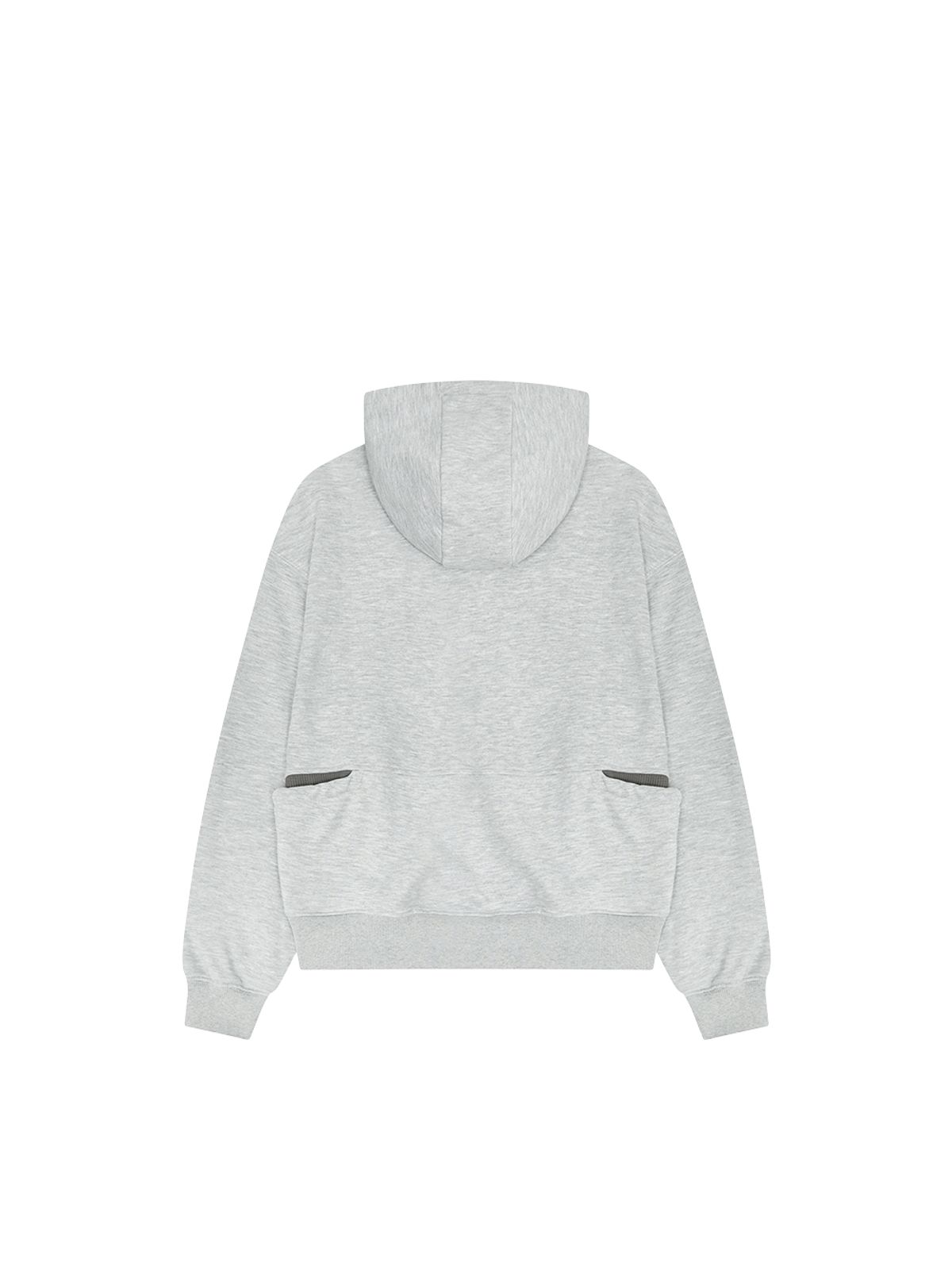 뚜오미오(TUOMIO) SHIRRING WAFFLE HOOD ZIP-UP [HEATHER GREY]