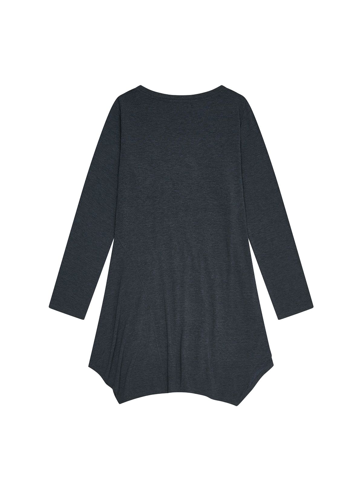 뚜오미오(TUOMIO) BOAT NECK JERSEY DRESS [CHARCOAL]