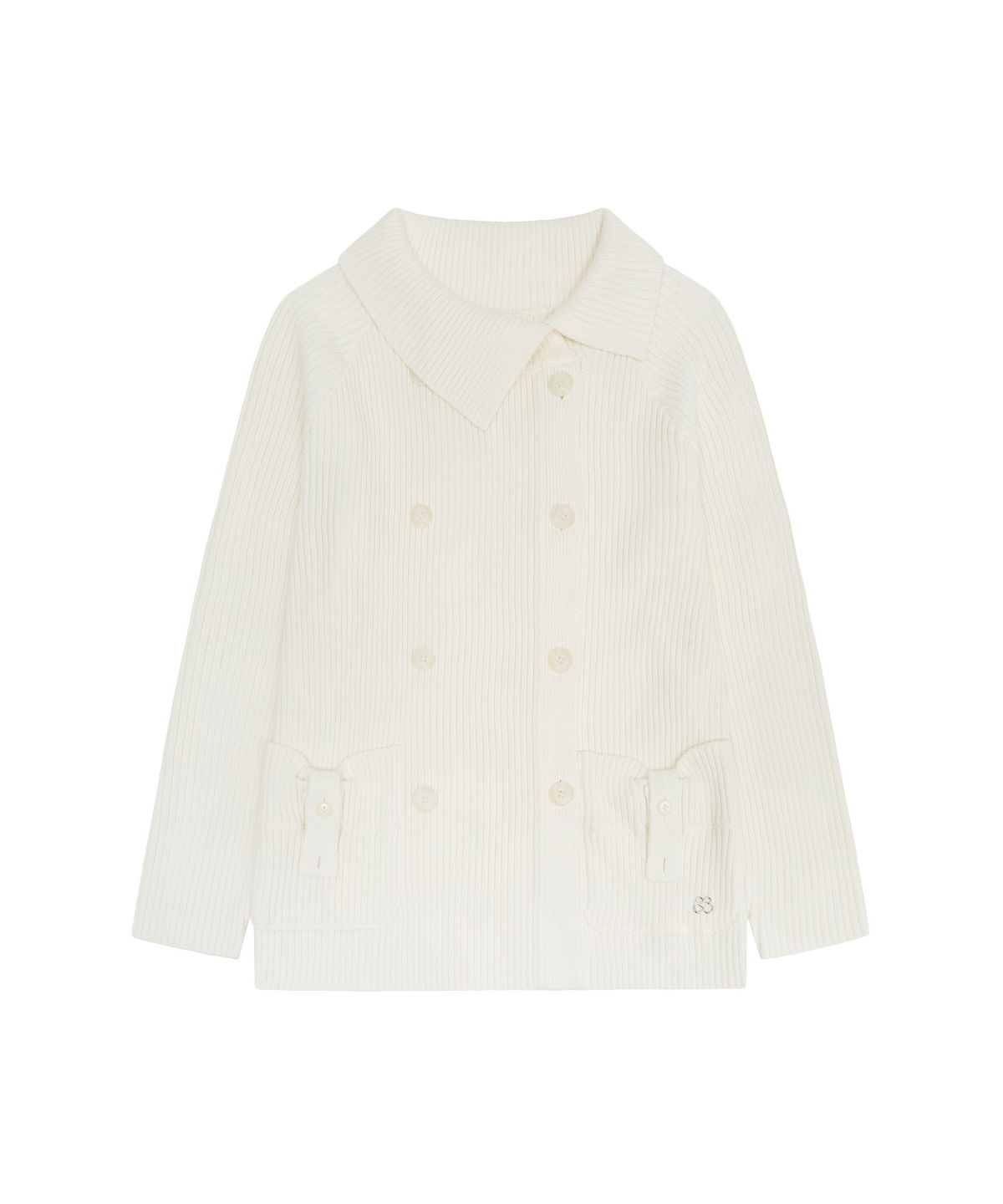 뚜오미오(TUOMIO) FOLDED COLLAR CARDIGAN [IVORY]