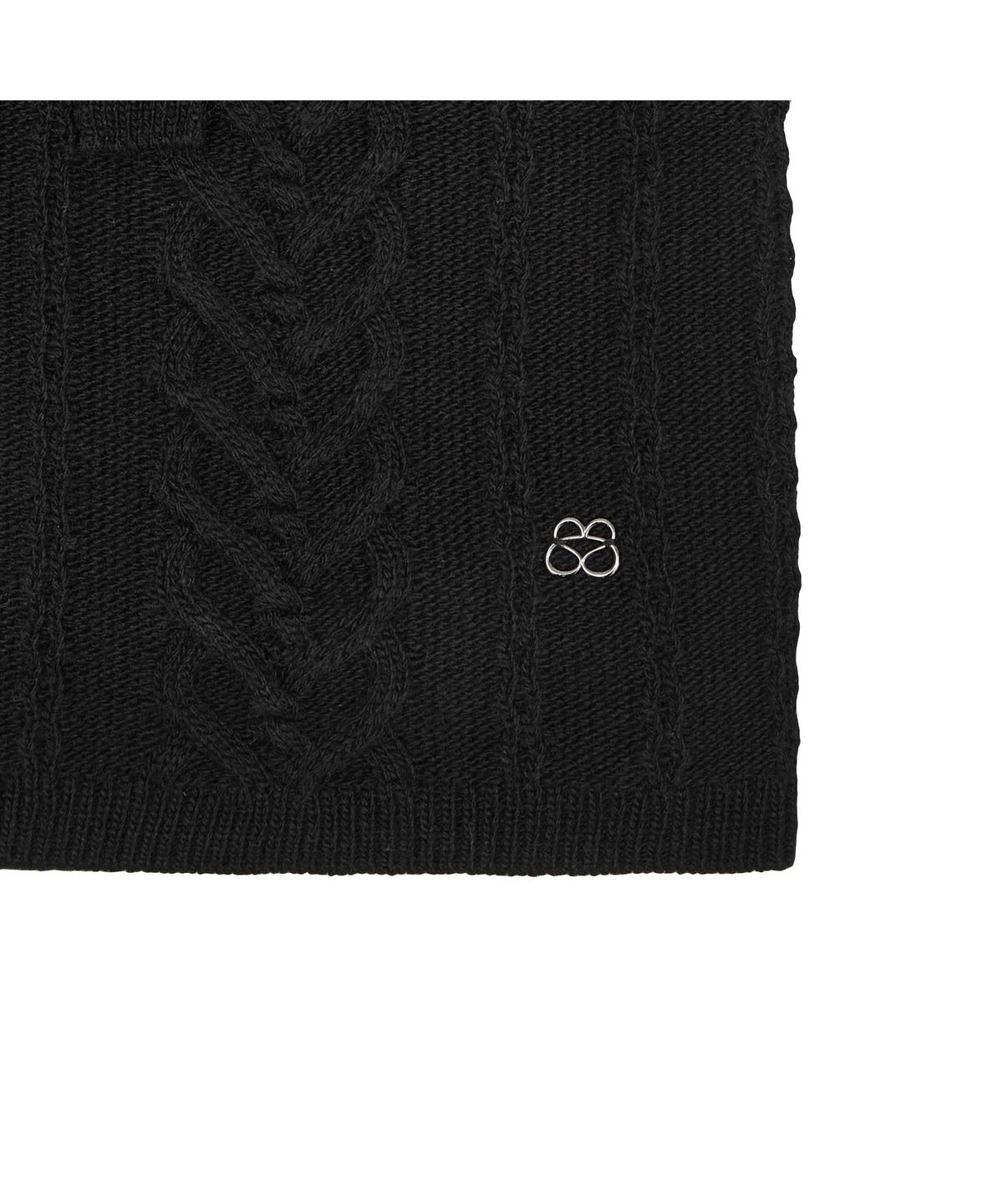 뚜오미오(TUOMIO) HEART CABLE WOOL DRESS & SCARF [BLACK]