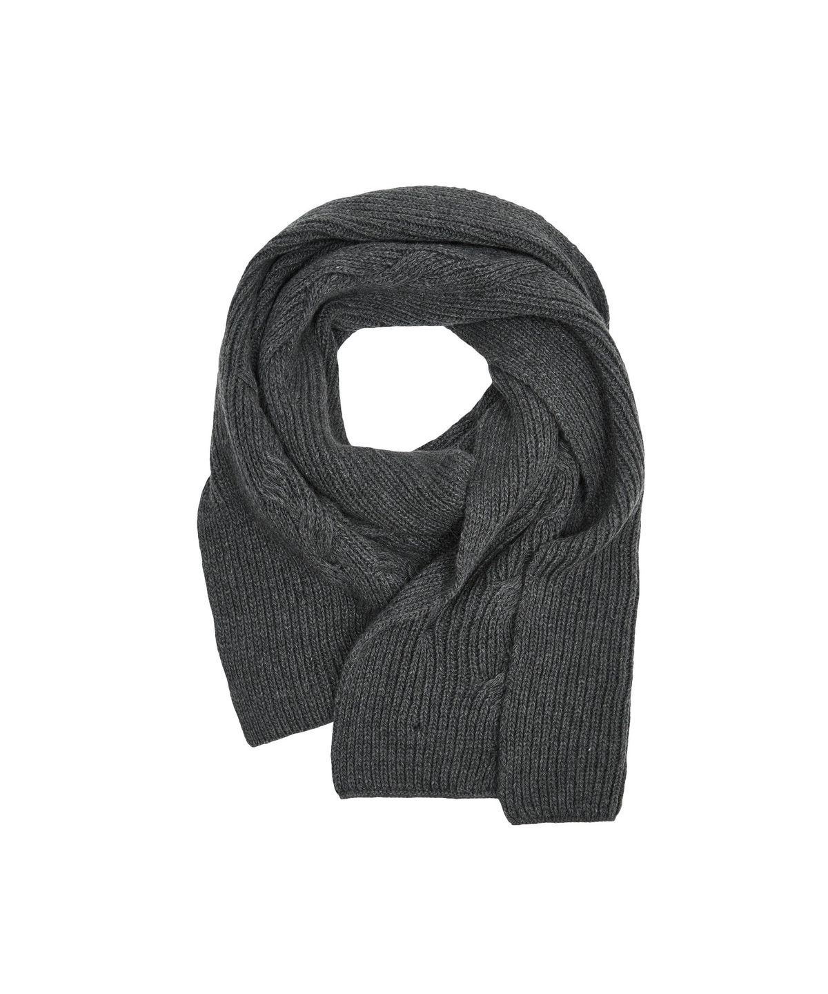 뚜오미오(TUOMIO) BUTTON WOOL KNIT MUFFLER [CHARCOAL]