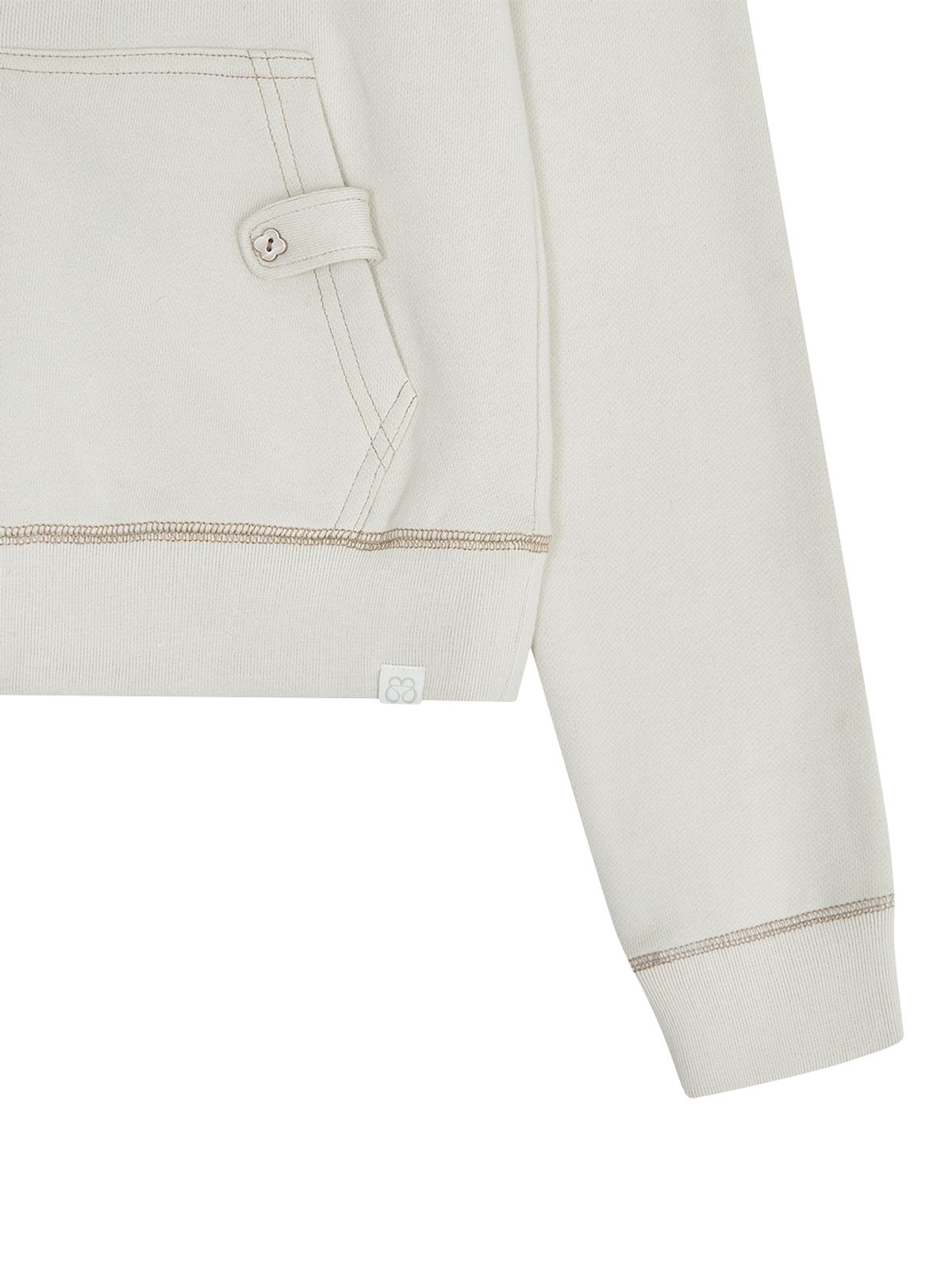 뚜오미오(TUOMIO) SLIM FIT STITCH HOODED ZIP-UP [ASH BEIGE]