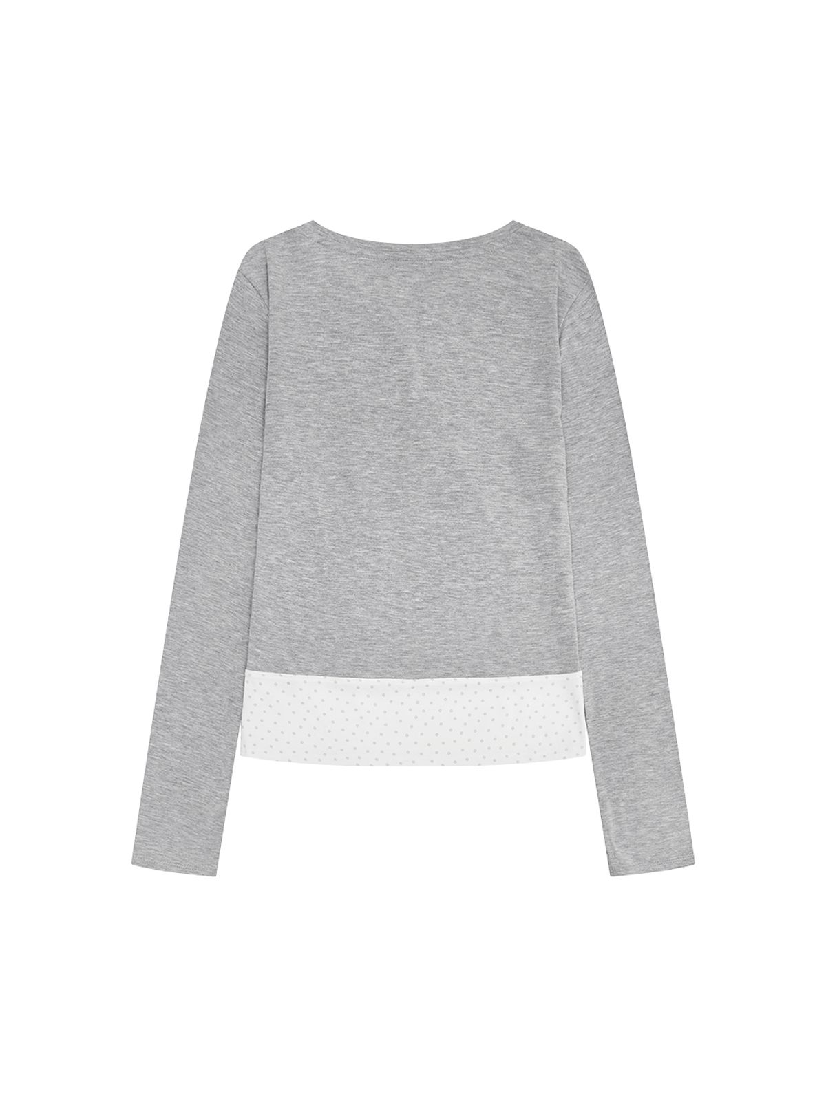 뚜오미오(TUOMIO) FLORAL BRUSHED LONG SLEEVE [HEATHER GREY]
