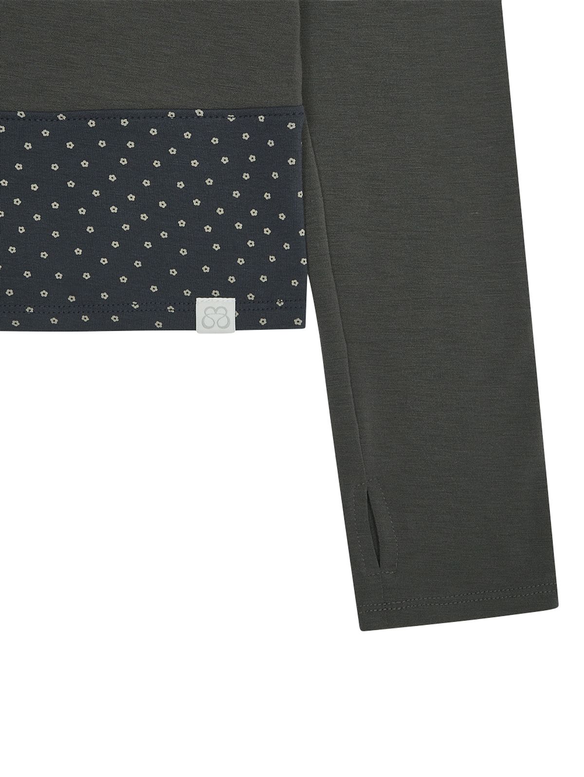 뚜오미오(TUOMIO) FLORAL BRUSHED LONG SLEEVE [CHARCOAL]