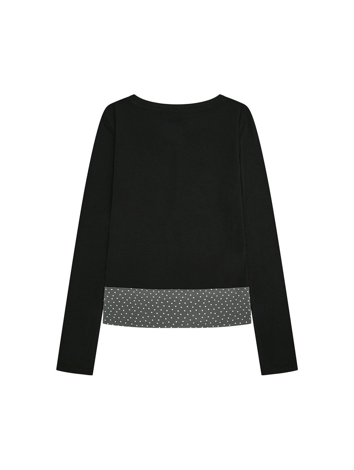 뚜오미오(TUOMIO) FLORAL BRUSHED LONG SLEEVE [BLACK]