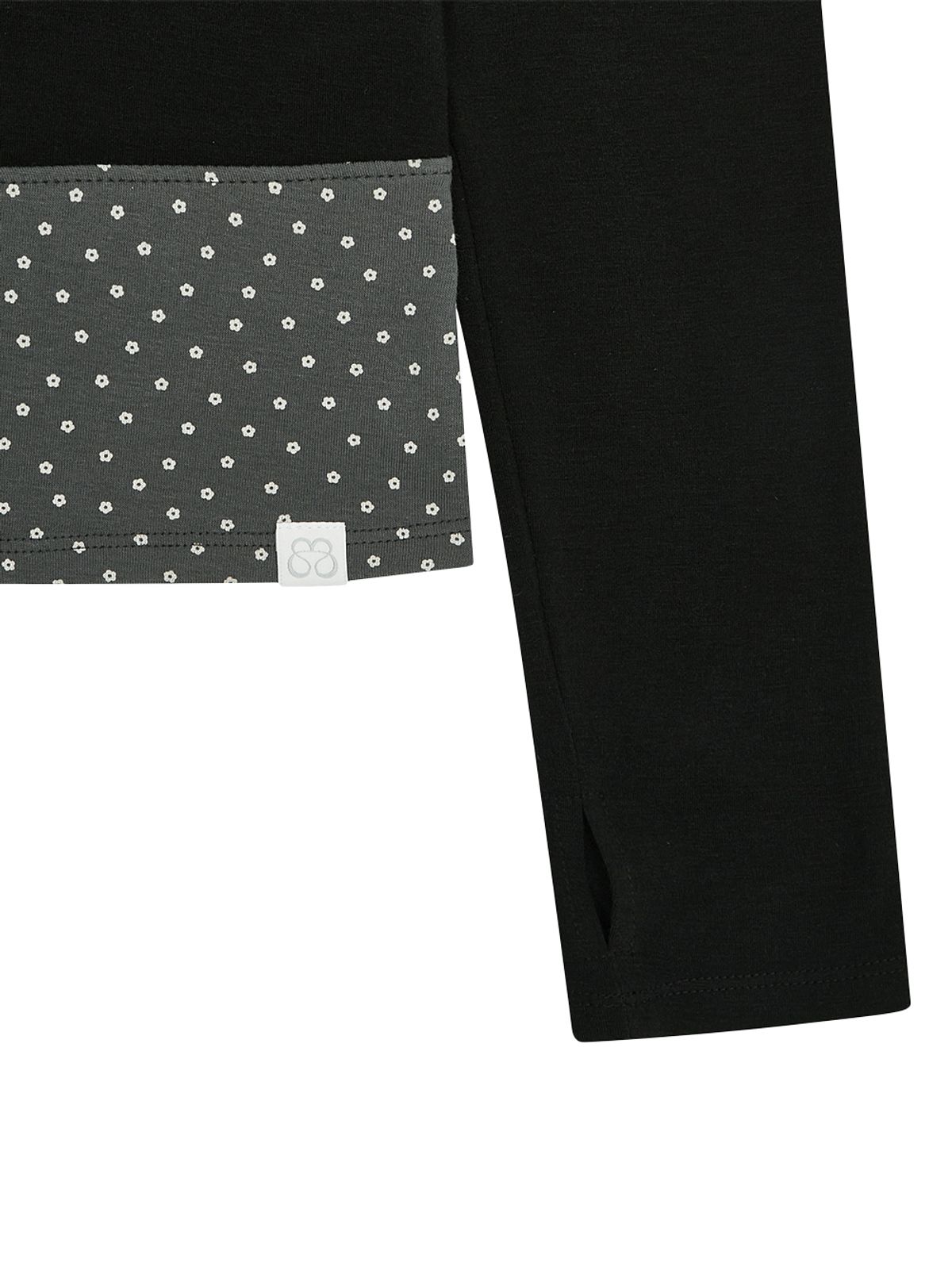 뚜오미오(TUOMIO) FLORAL BRUSHED LONG SLEEVE [BLACK]