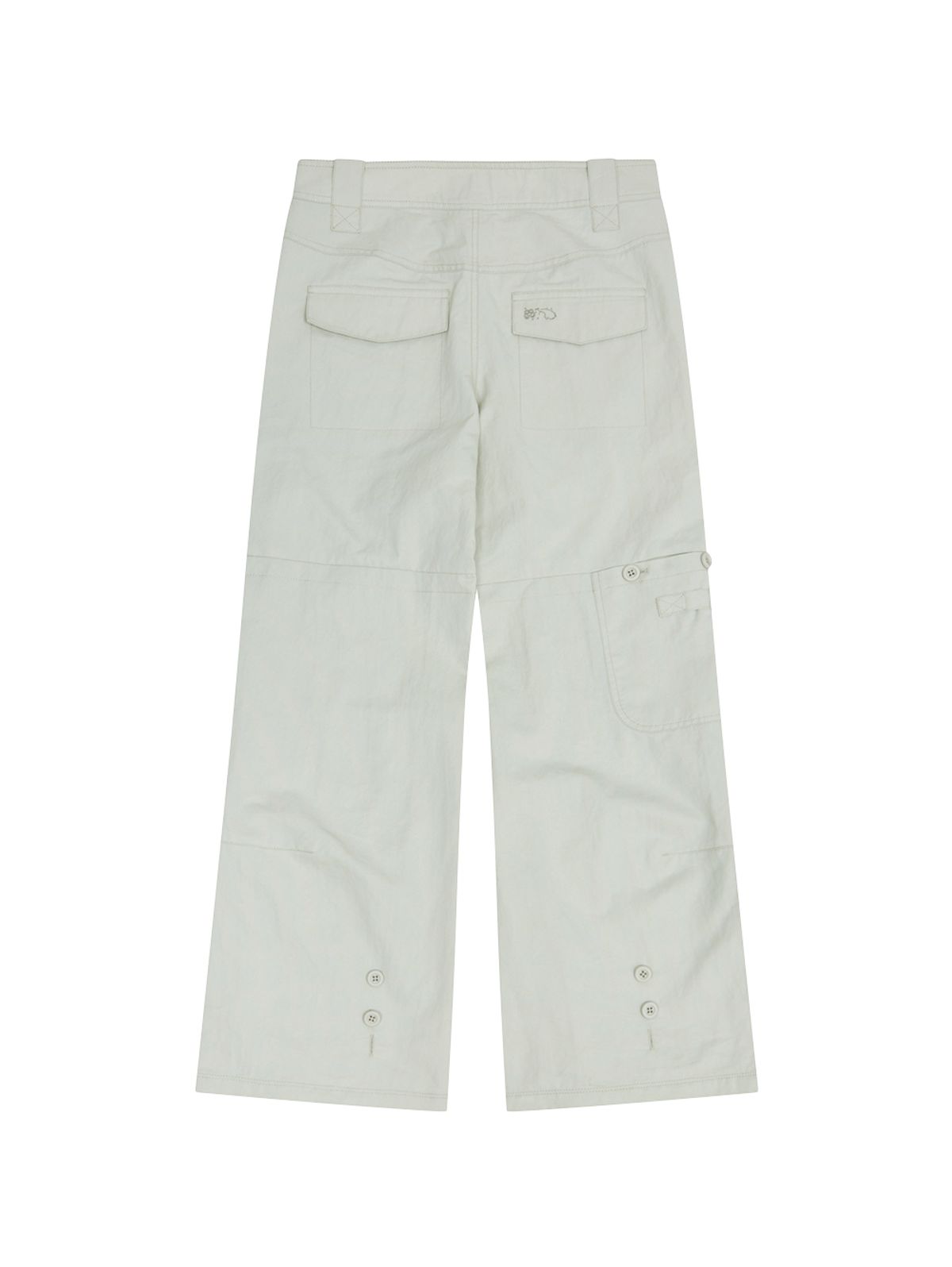 뚜오미오(TUOMIO) CONTRAST STITCH POCKET PANTS [ASH BEIGE]