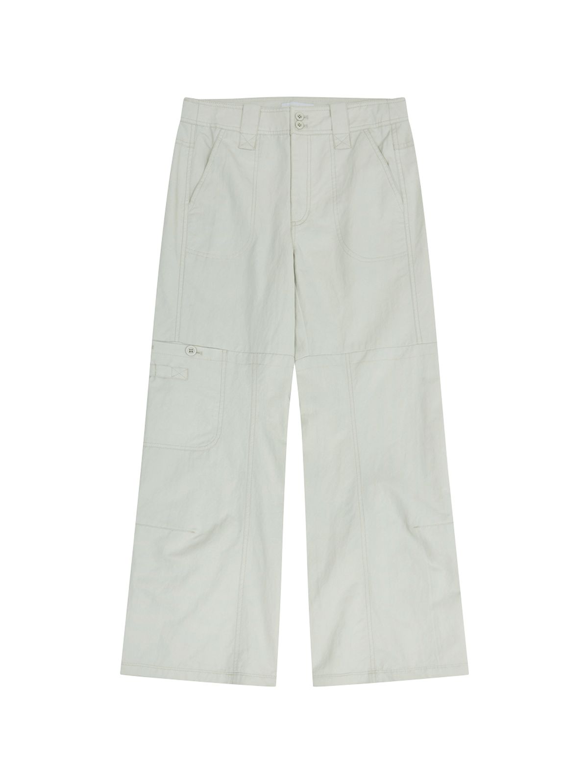 뚜오미오(TUOMIO) CONTRAST STITCH POCKET PANTS [ASH BEIGE]