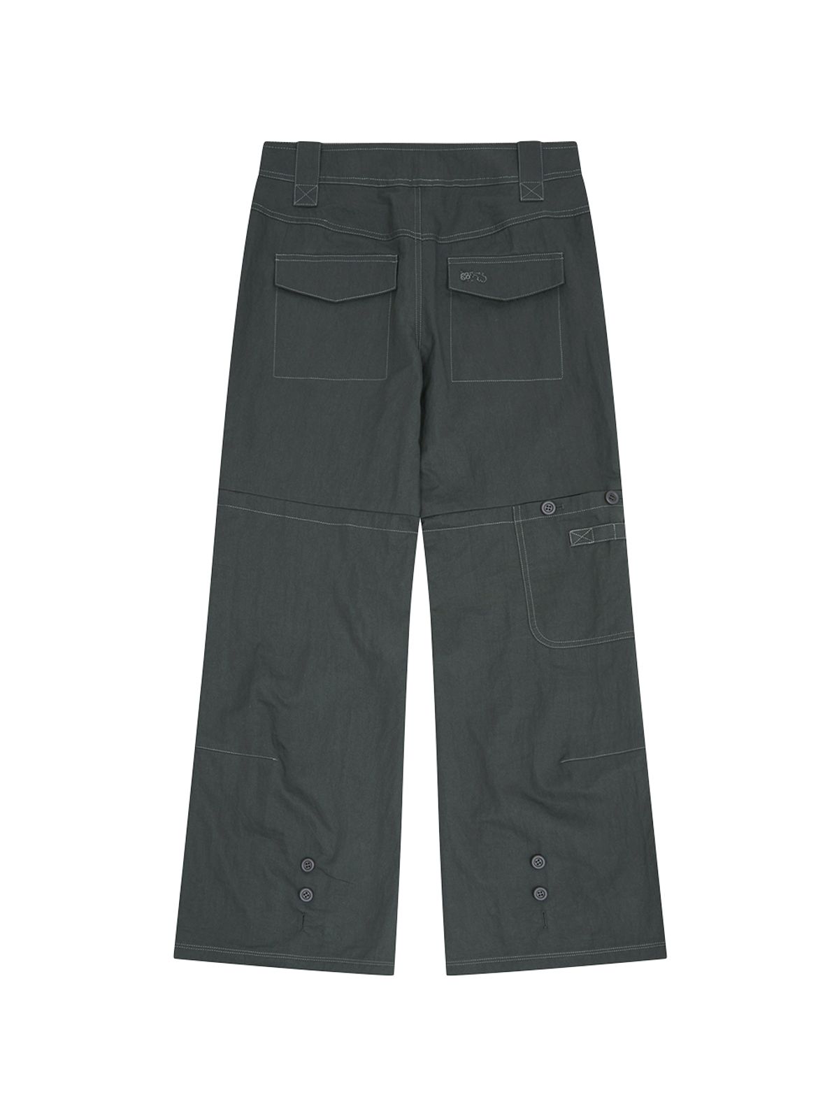 뚜오미오(TUOMIO) CONTRAST STITCH POCKET PANTS [CHARCOAL]