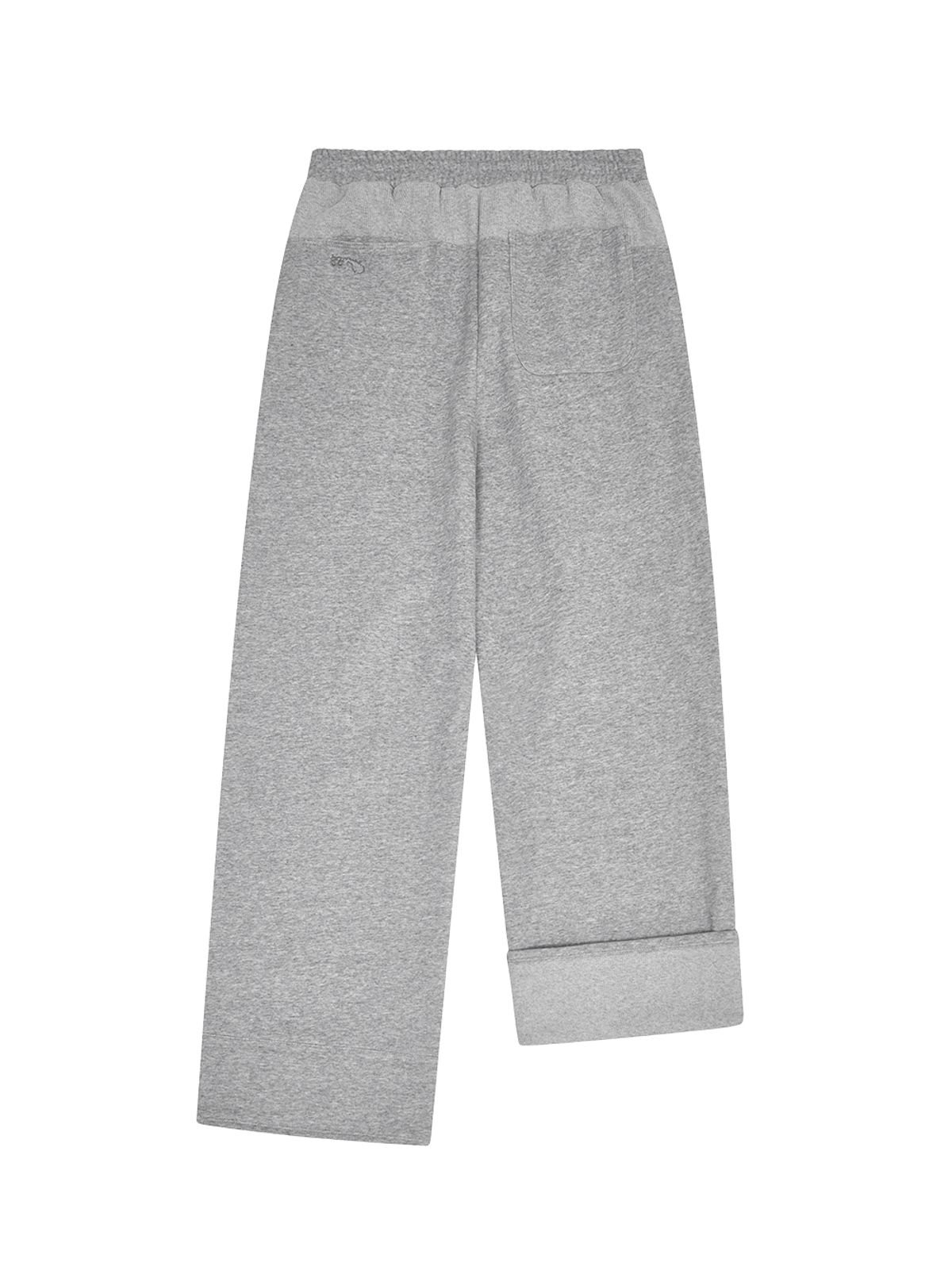 뚜오미오(TUOMIO) ROLL-UP BUTTON SWEATPANTS [HEATHER GREY]