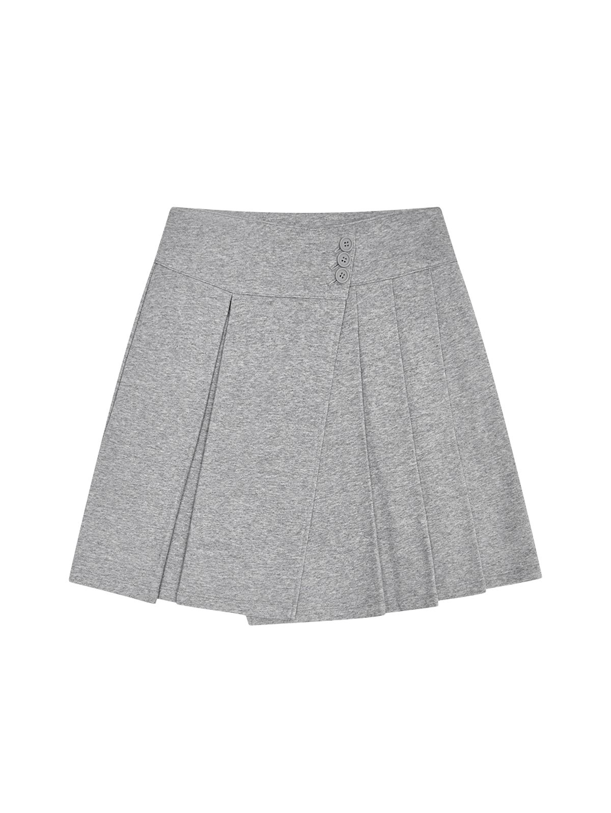 뚜오미오(TUOMIO) PLEATED SWEATSKIRT [HEATHER GREY]