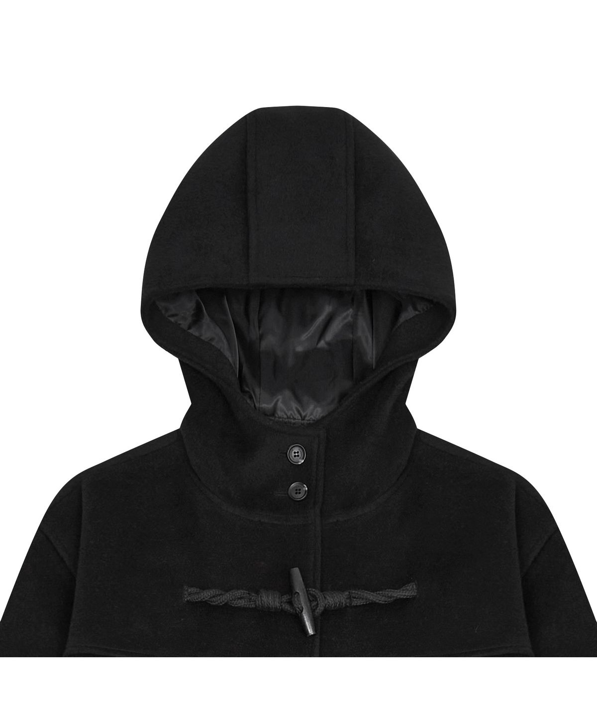 뚜오미오(TUOMIO) PLEATED TOGGLE WOOL COAT [BLACK]