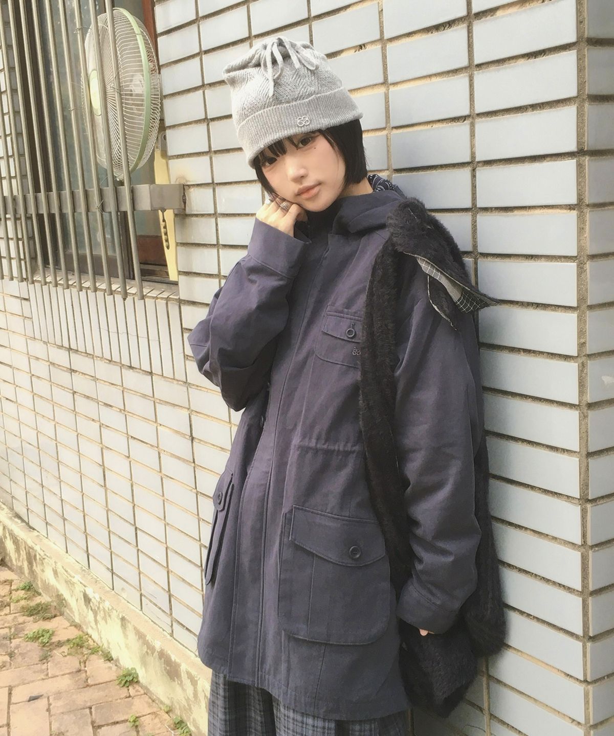 뚜오미오(TUOMIO) QUILTED FIELD JACKET [VINTAGE BLUE]