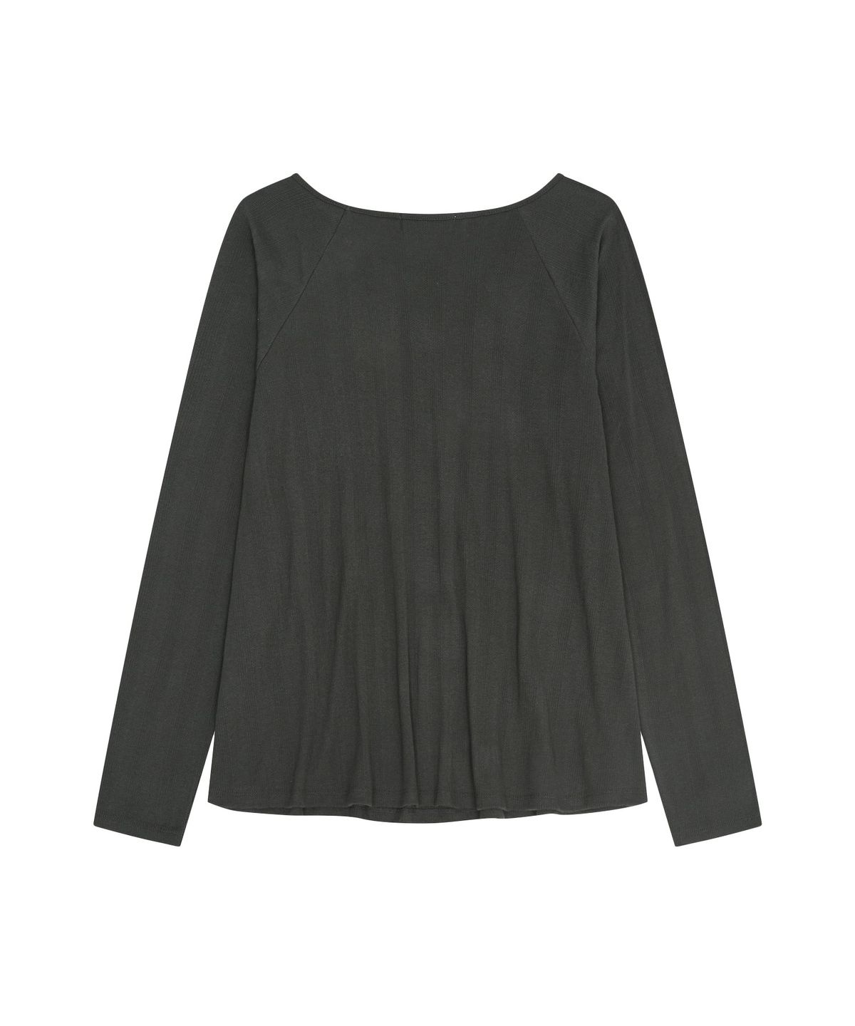 뚜오미오(TUOMIO) SHIRRING BUTTON LONG SLEEVE [CHARCOAL]