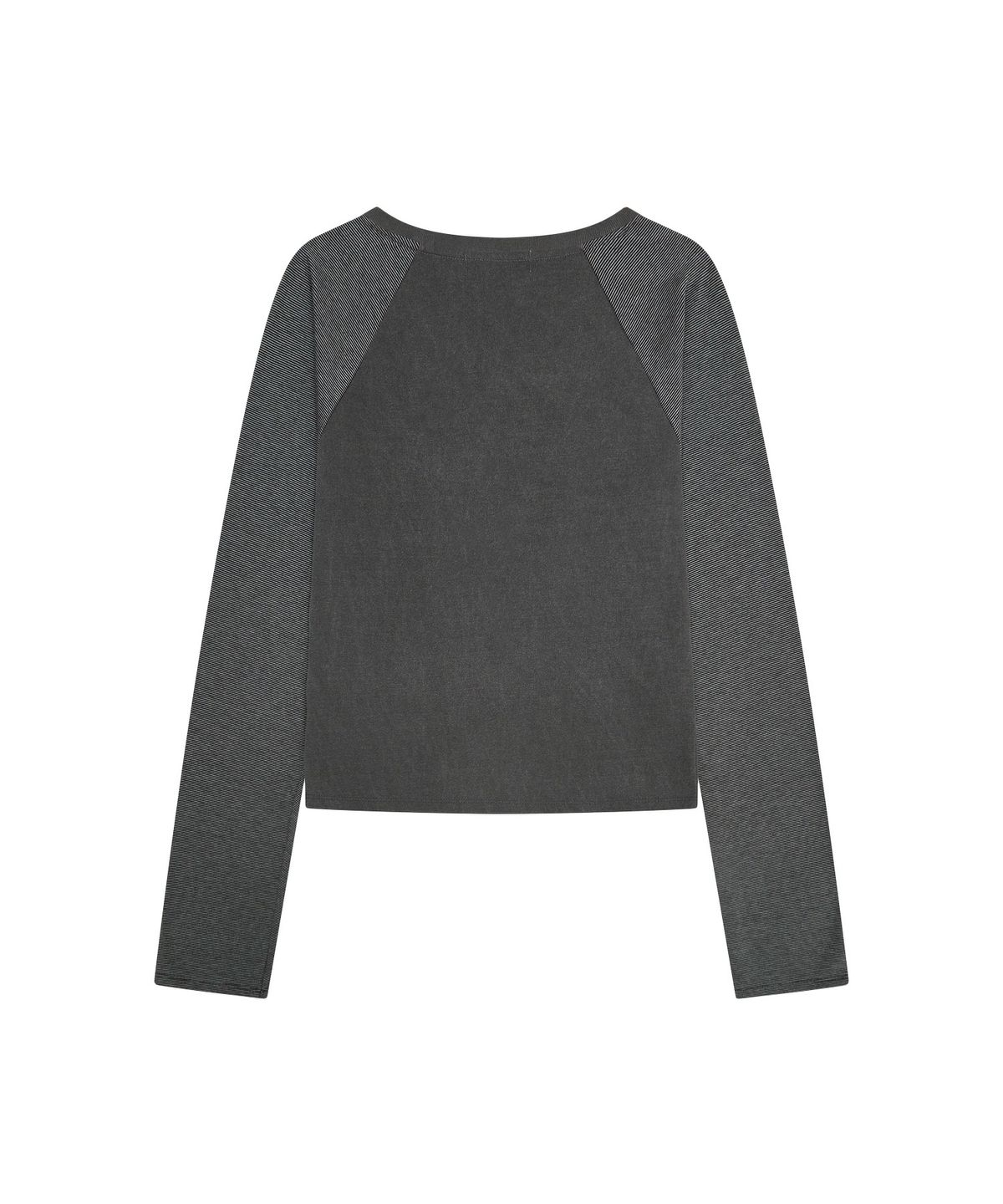 뚜오미오(TUOMIO) STRIPE BUTTON LONG SLEEVE [CHARCOAL]