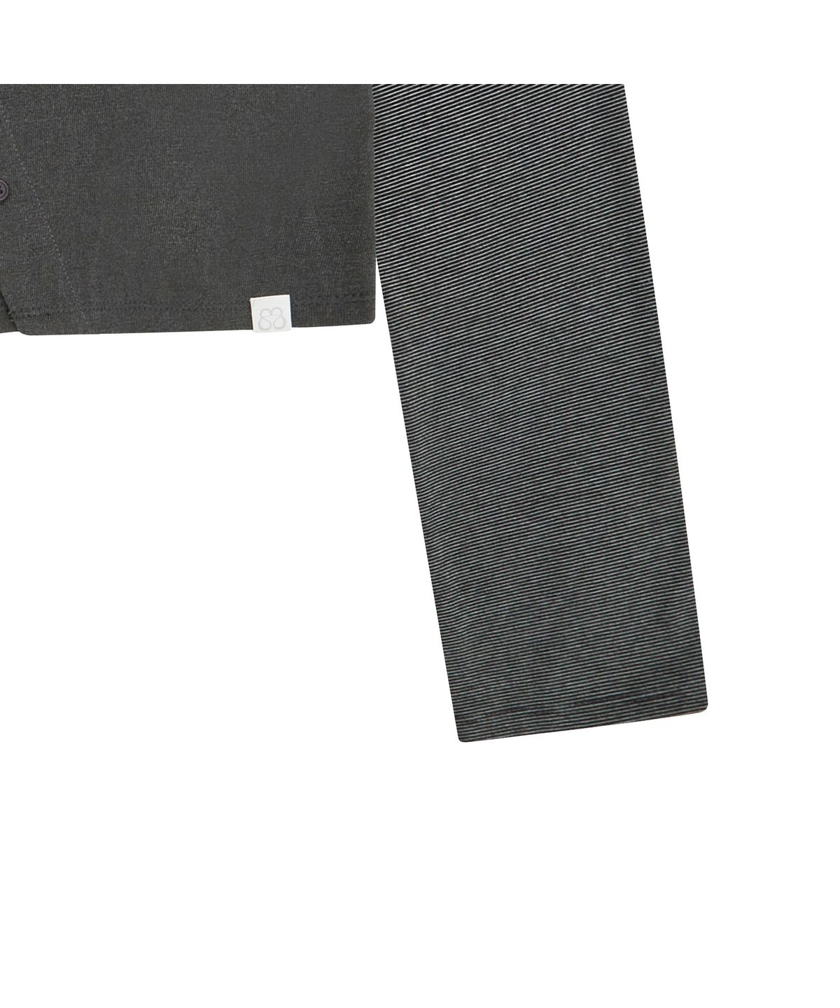 뚜오미오(TUOMIO) STRIPE BUTTON LONG SLEEVE [CHARCOAL]