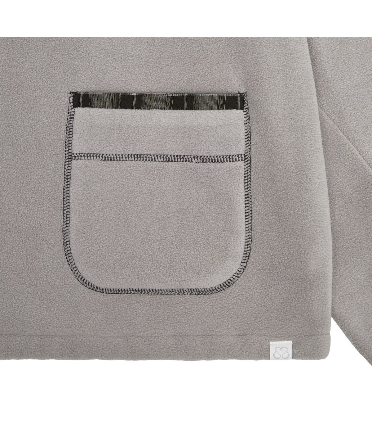 뚜오미오(TUOMIO) CHECK TRIM FLEECE PULLOVER [GREY]
