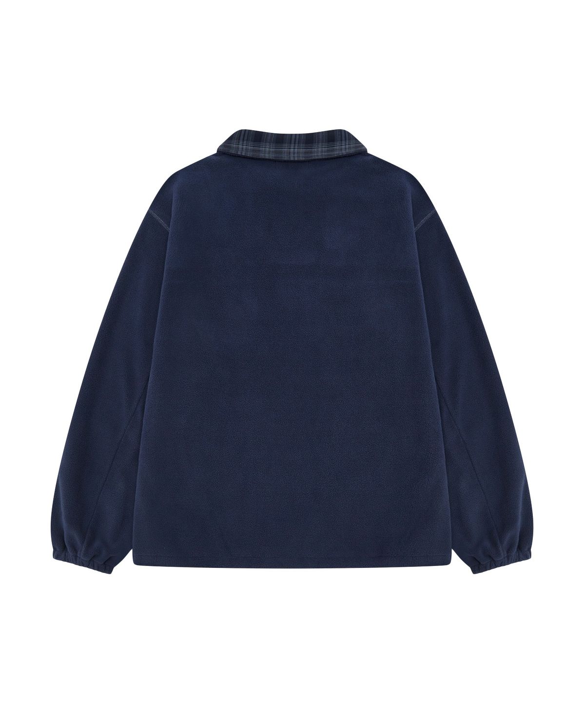 뚜오미오(TUOMIO) CHECK TRIM FLEECE PULLOVER [NAVY]