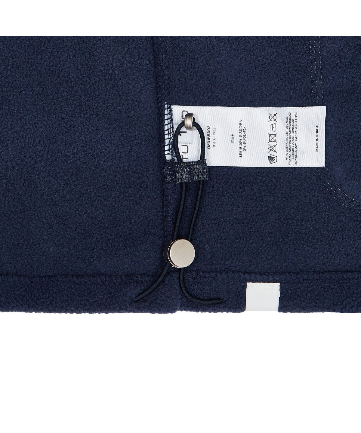 뚜오미오(TUOMIO) CHECK TRIM FLEECE PULLOVER [NAVY]