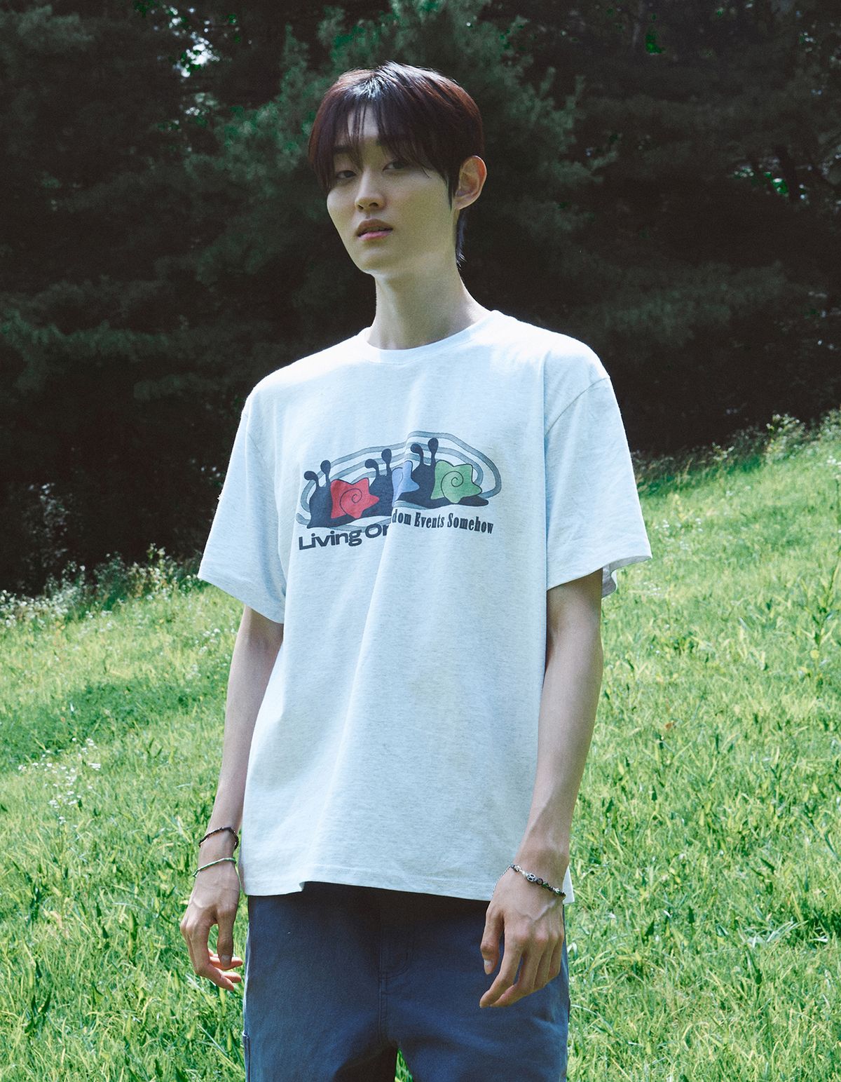 로어즈(LORES) Snail Trio Tee - Grey