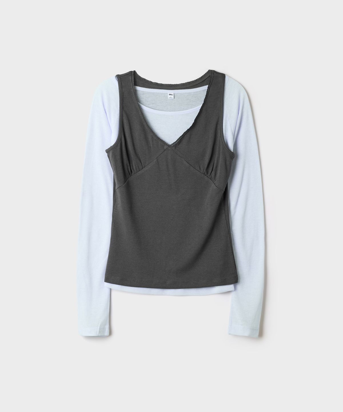 스파오(SPAO) 나시 레이어드 긴팔티_SPLWG49G07