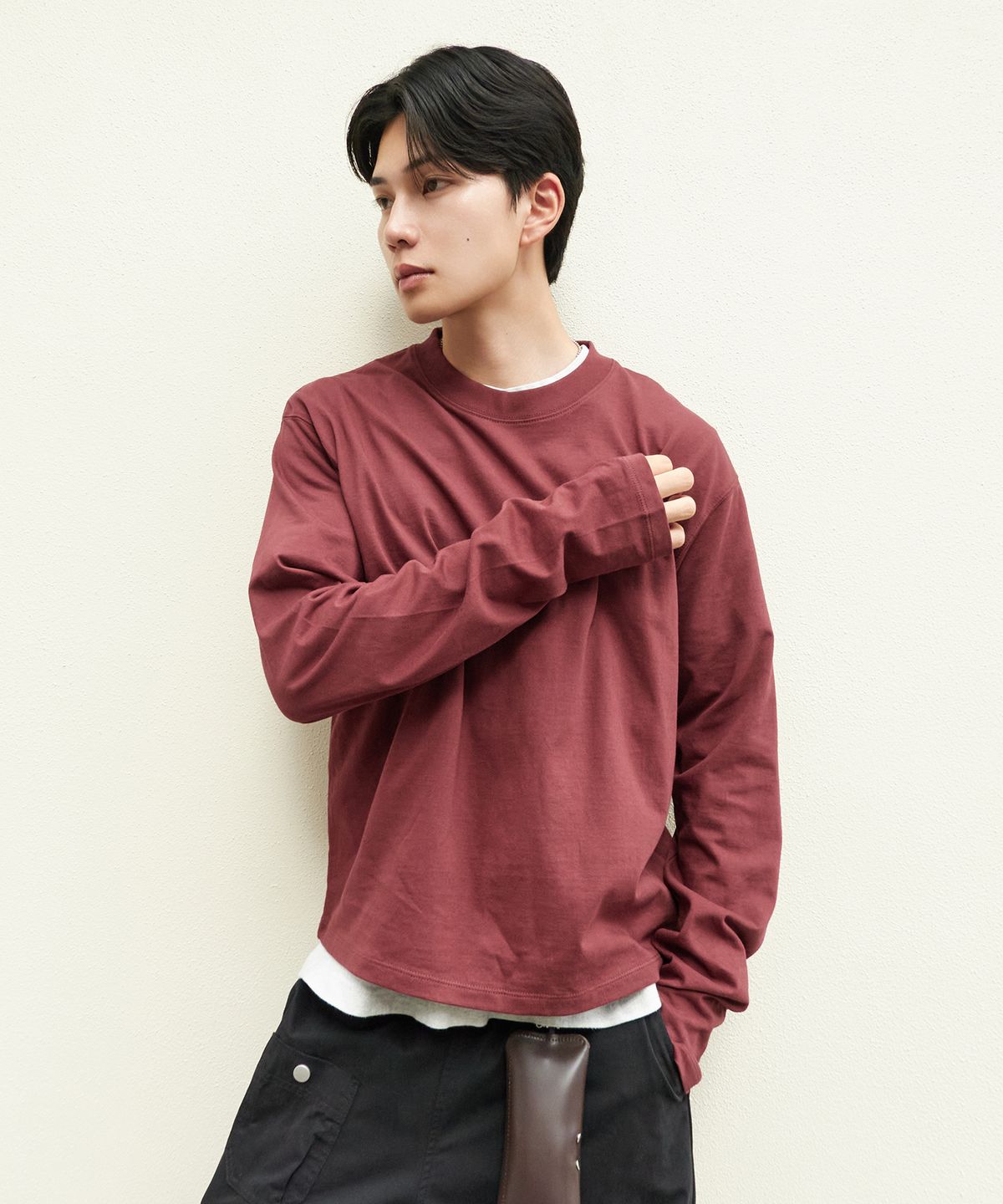 제로(XERO) 코어 핑거 홀 롱 슬리브 [버건디]