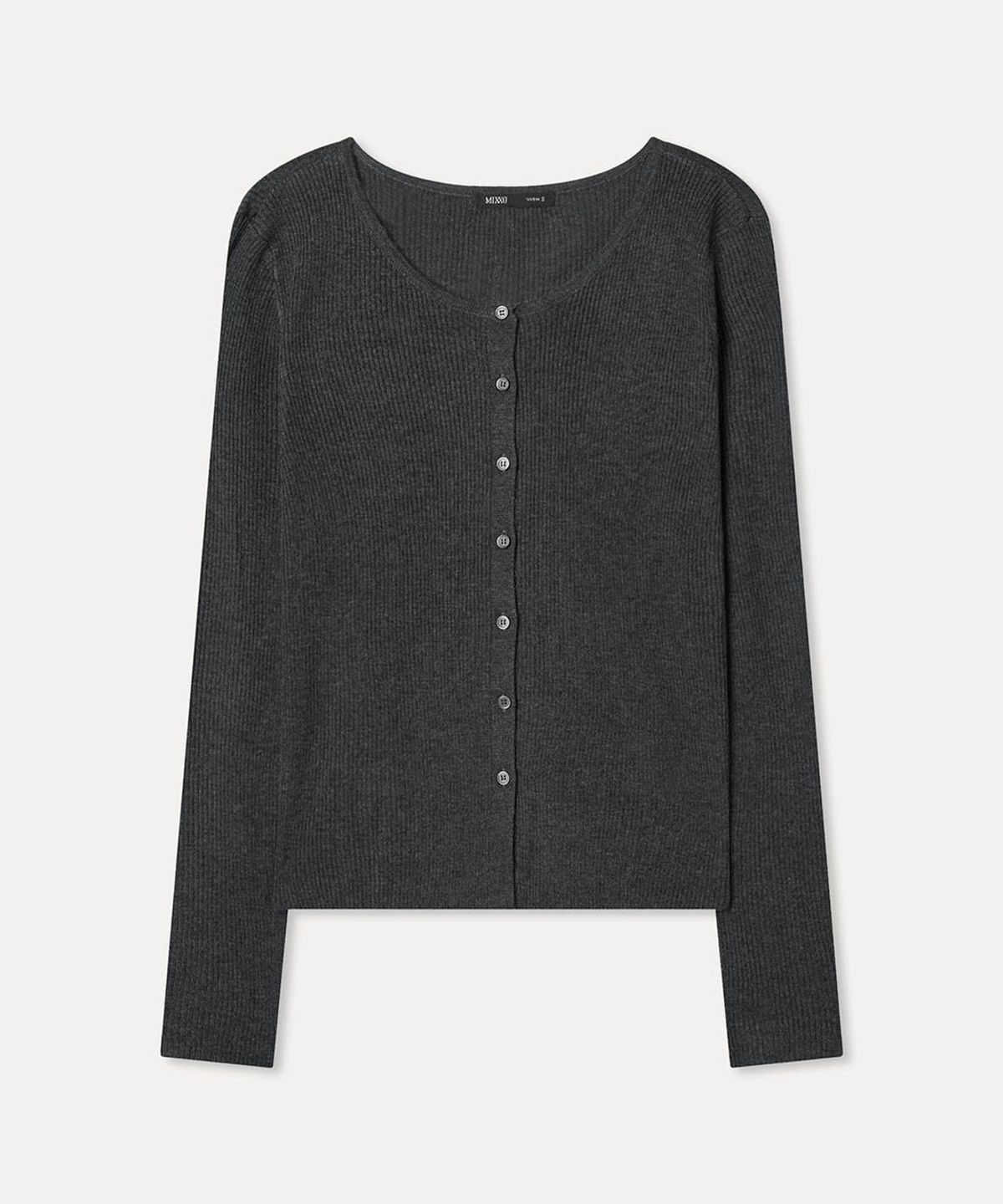 미쏘(MIXXO) [에센셜] 라운드넥 골지 가디건_MIWCKG930T
