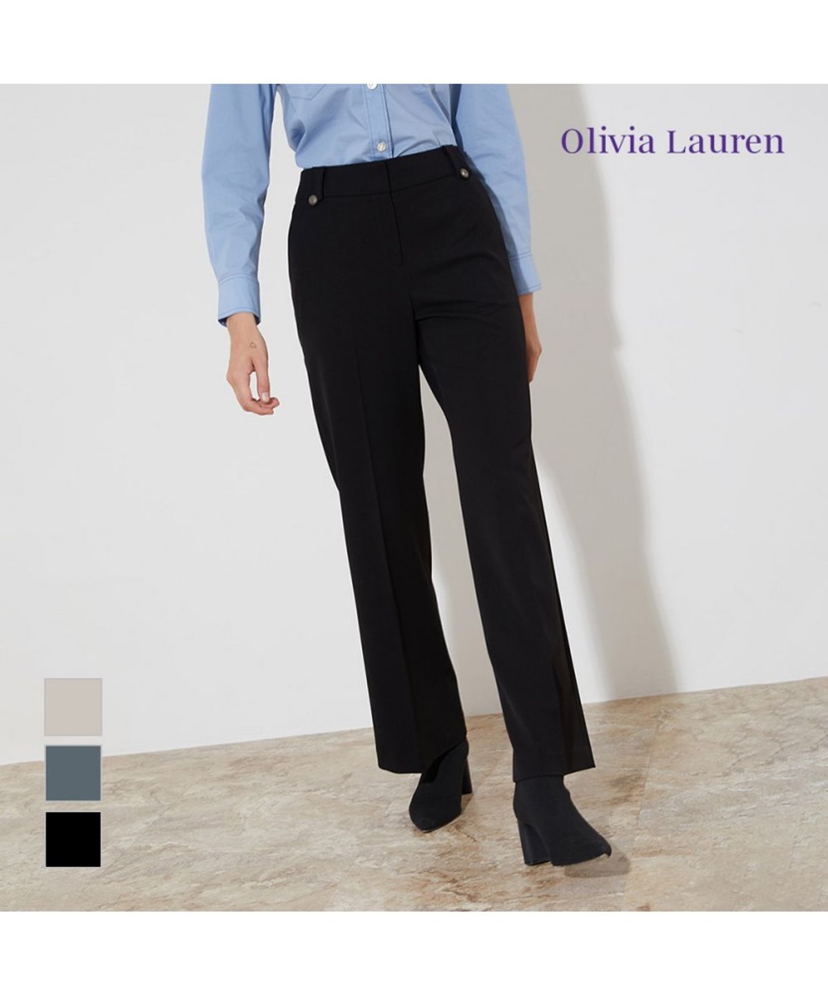 올리비아로렌(OLIVIALAUREN) 와이드 슬릿 팬츠_VOCDL3S1211