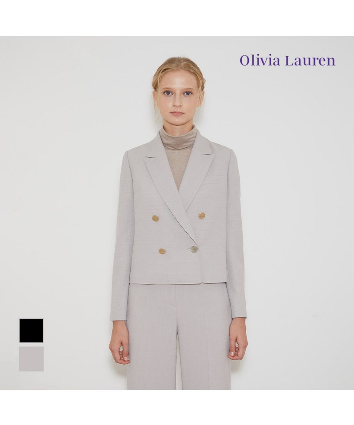 올리비아로렌(OLIVIALAUREN) 더블 크롭자켓_VOCGA3S2356
