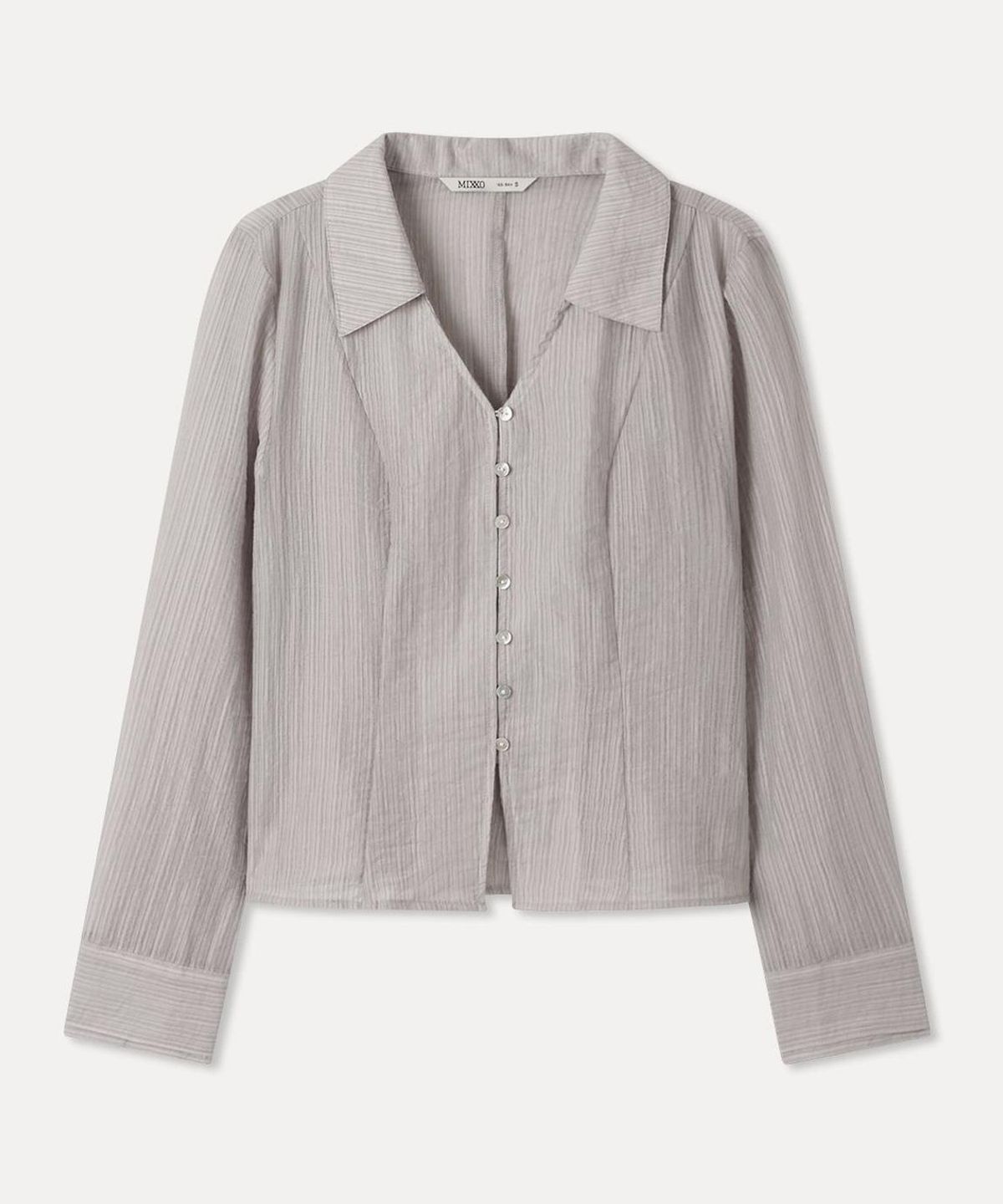미쏘(MIXXO) 브이넥 카라 블라우스_MIWBLG922G