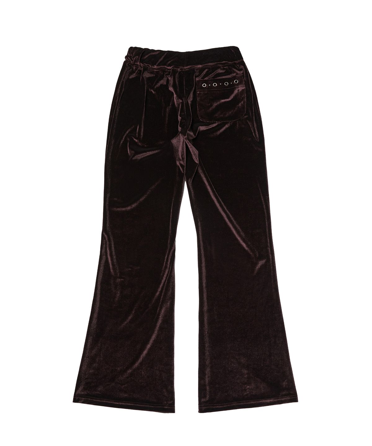 길라아카이브(GILAARCHIVE) [X hieta] SIDE EYELET SIGNATURE LOGO VELOUR SWEAT PANTS_BROWN