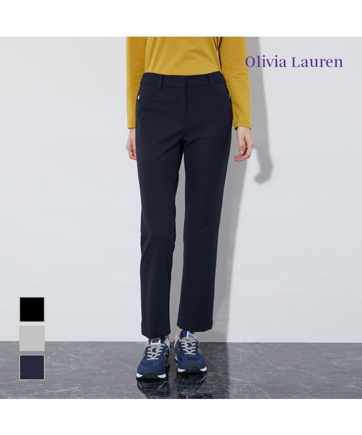 올리비아로렌(OLIVIALAUREN) 슬림 부츠컷 팬츠_VOBDL4X1321