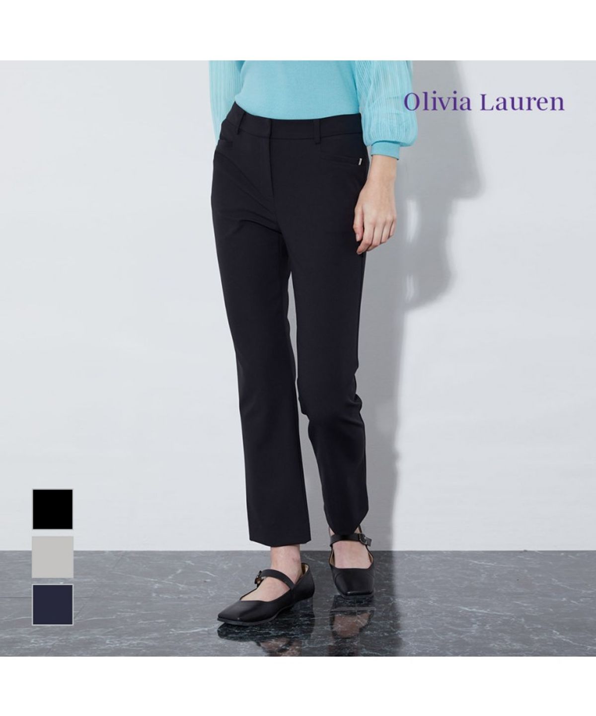 올리비아로렌(OLIVIALAUREN) 슬림 부츠컷 팬츠_VOBDL4X1321