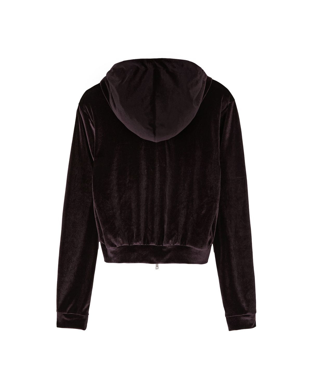 길라아카이브(GILAARCHIVE) [X hieta] SIDE EYELET SIGNATURE LOGO VELOUR HOOD ZIP-UP_BROWN