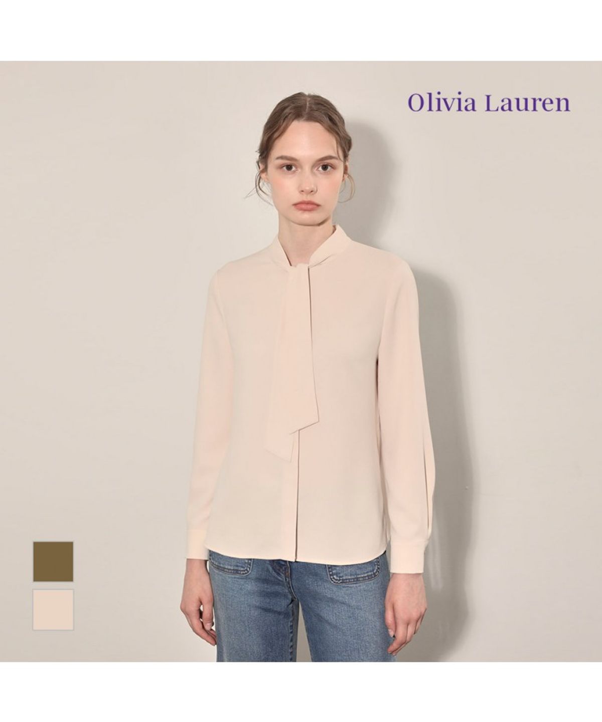 올리비아로렌(OLIVIALAUREN) 시즌리스 타이블라우스_VOBNL4X8181