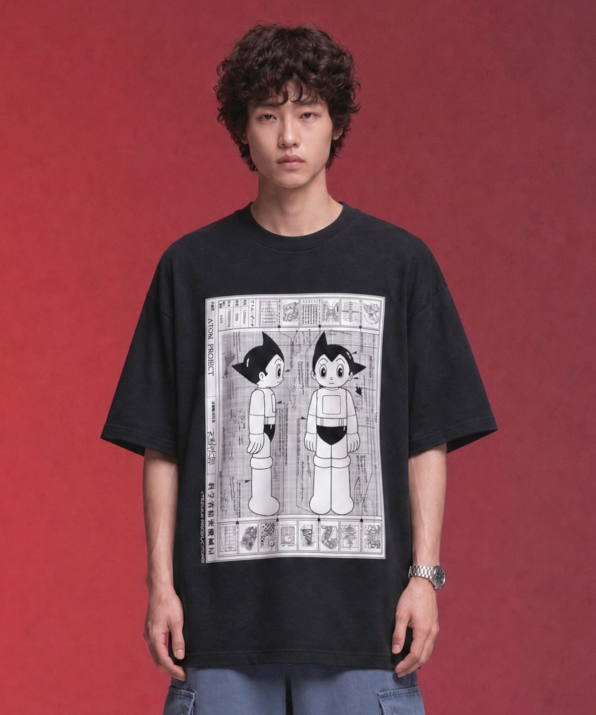 러기드하우스(RUGGED HOUSE) 러기드하우스X아톰 ASTRO BOY SCHEMATIC TEE 블랙