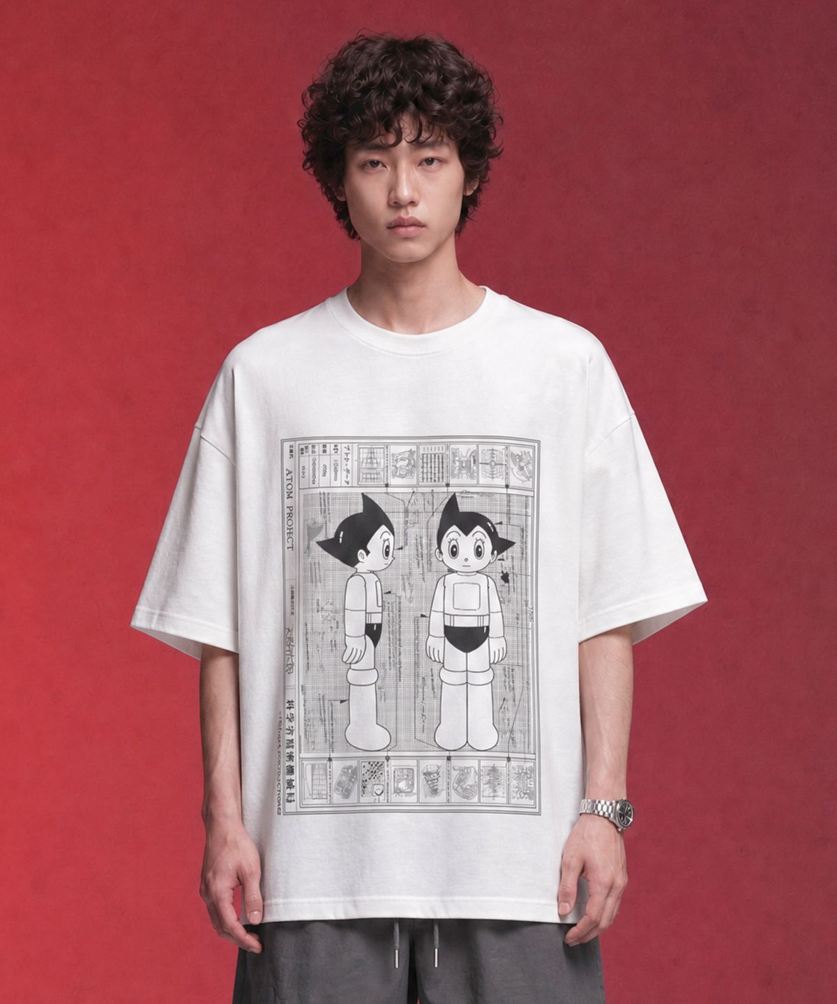 러기드하우스(RUGGED HOUSE) 러기드하우스X아톰 ASTRO BOY SCHEMATIC TEE 화이트