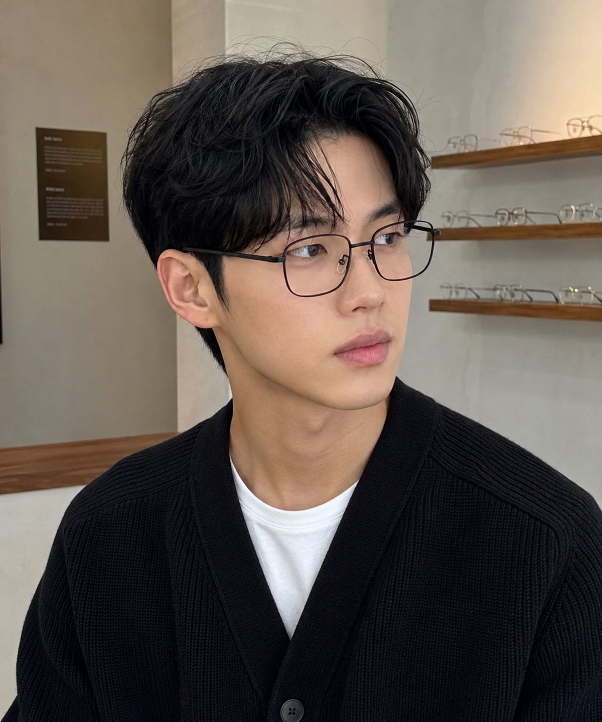 콜릿(KOLEAT) 메탈 긱시크 사각라운드 남녀공용 데일리 패션안경테 [MTSB]