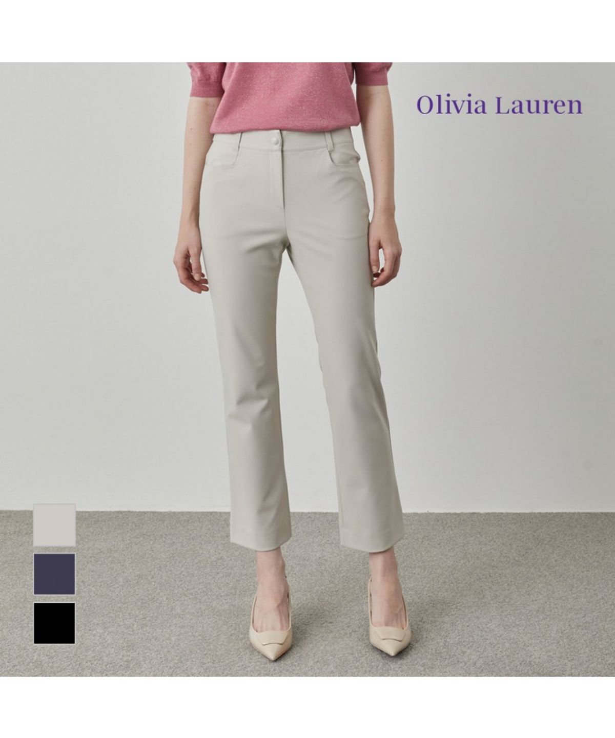 올리비아로렌(OLIVIALAUREN) 스트레치 부츠컷 팬츠_VOBDL5X1421