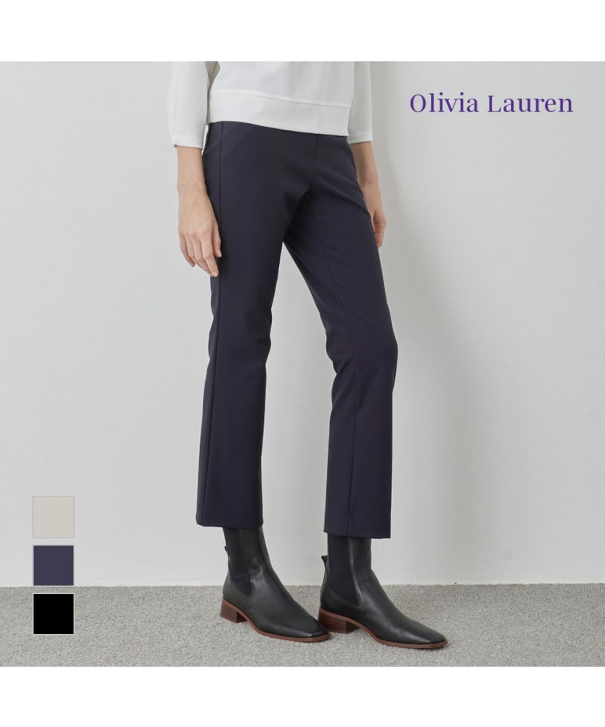 올리비아로렌(OLIVIALAUREN) 스트레치 부츠컷 팬츠_VOBDL5X1421