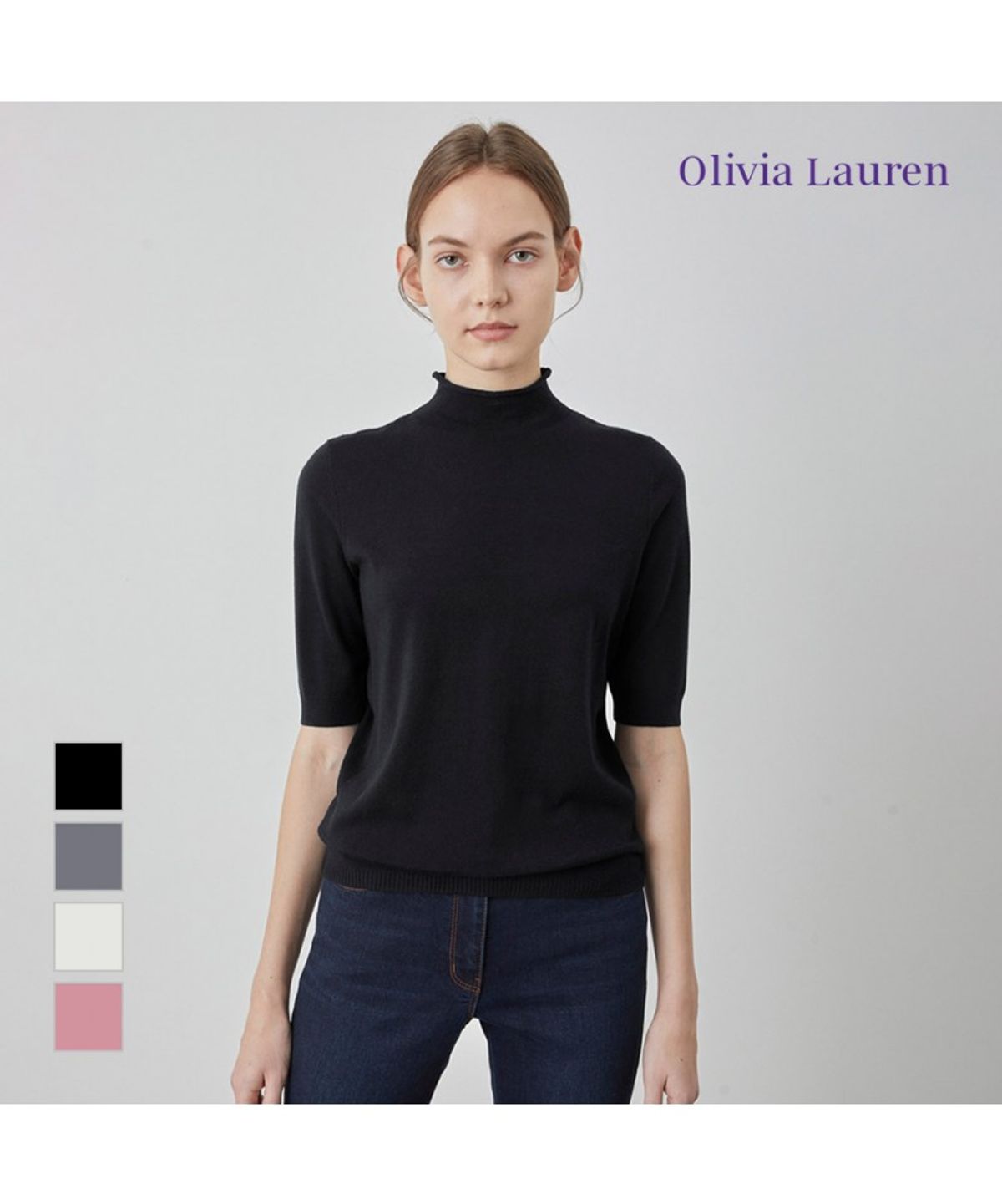 올리비아로렌(OLIVIALAUREN) 메탈소재 반넥 풀오버_VOBBL5X1432