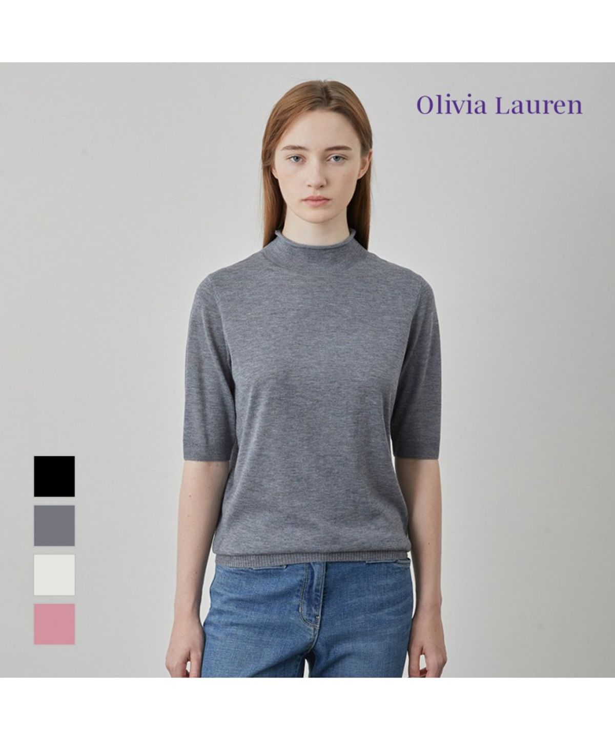 올리비아로렌(OLIVIALAUREN) 메탈소재 반넥 풀오버_VOBBL5X1431