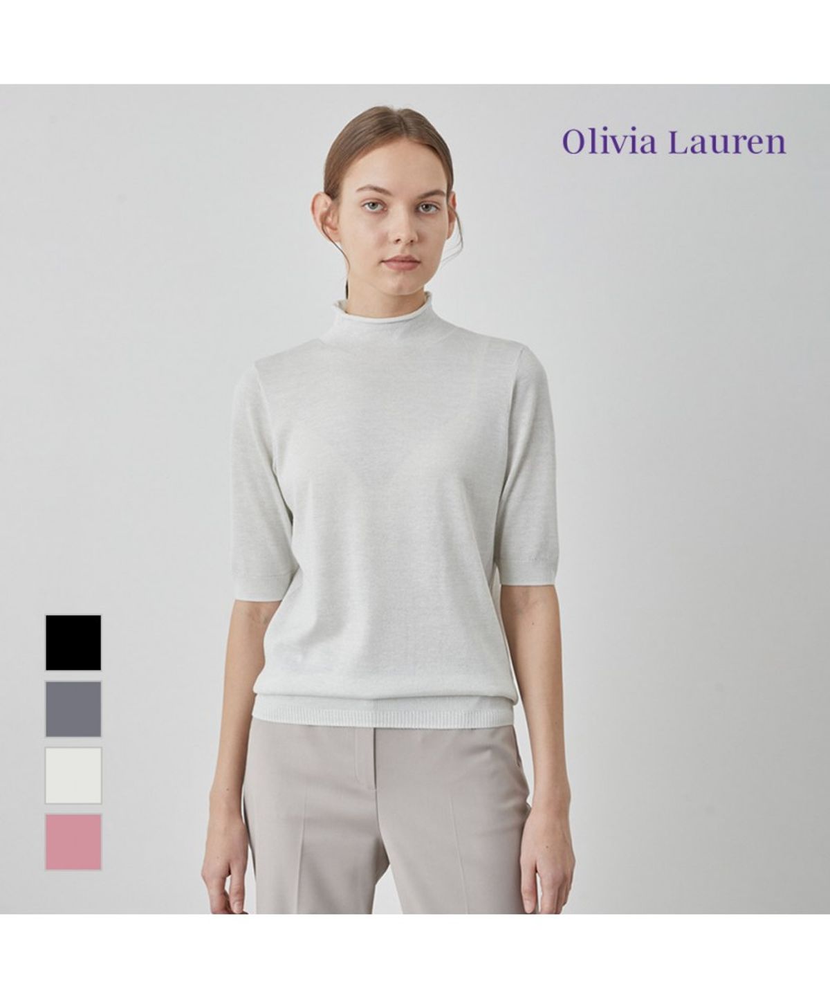 올리비아로렌(OLIVIALAUREN) 메탈소재 반넥 풀오버_VOBBL5X1431