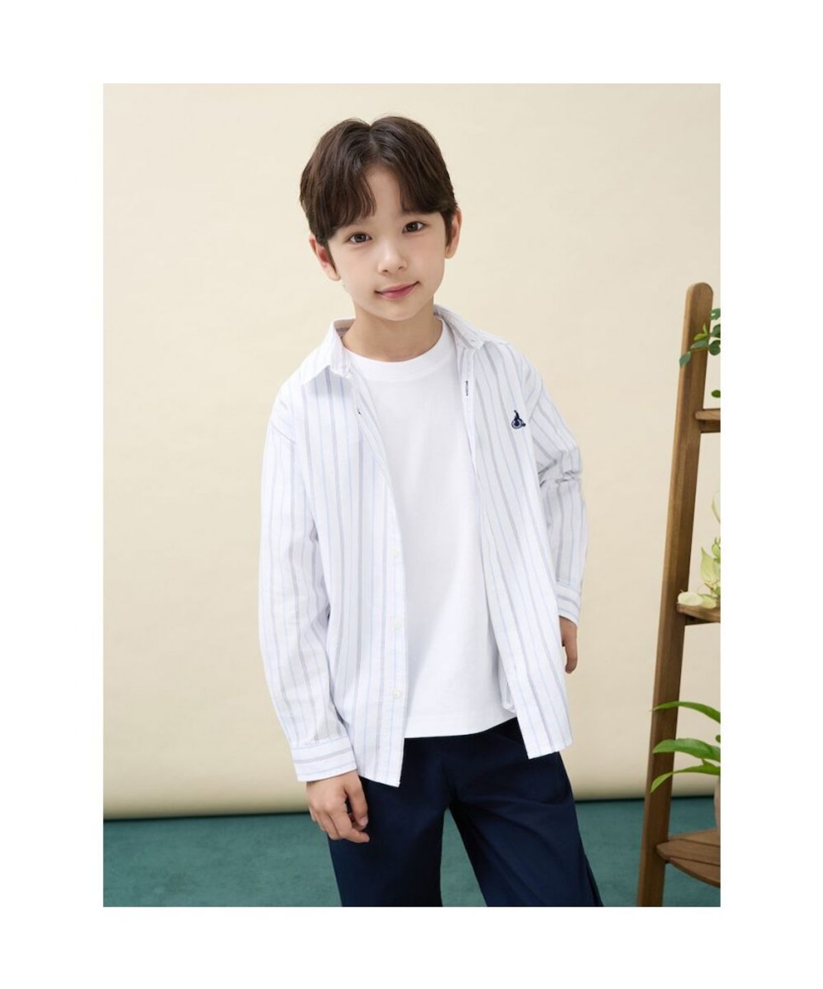 빈폴 키즈(BEANPOLE KIDS) 클래식 멀티 스트라이프 셔츠  화이트 (BI6864U031)