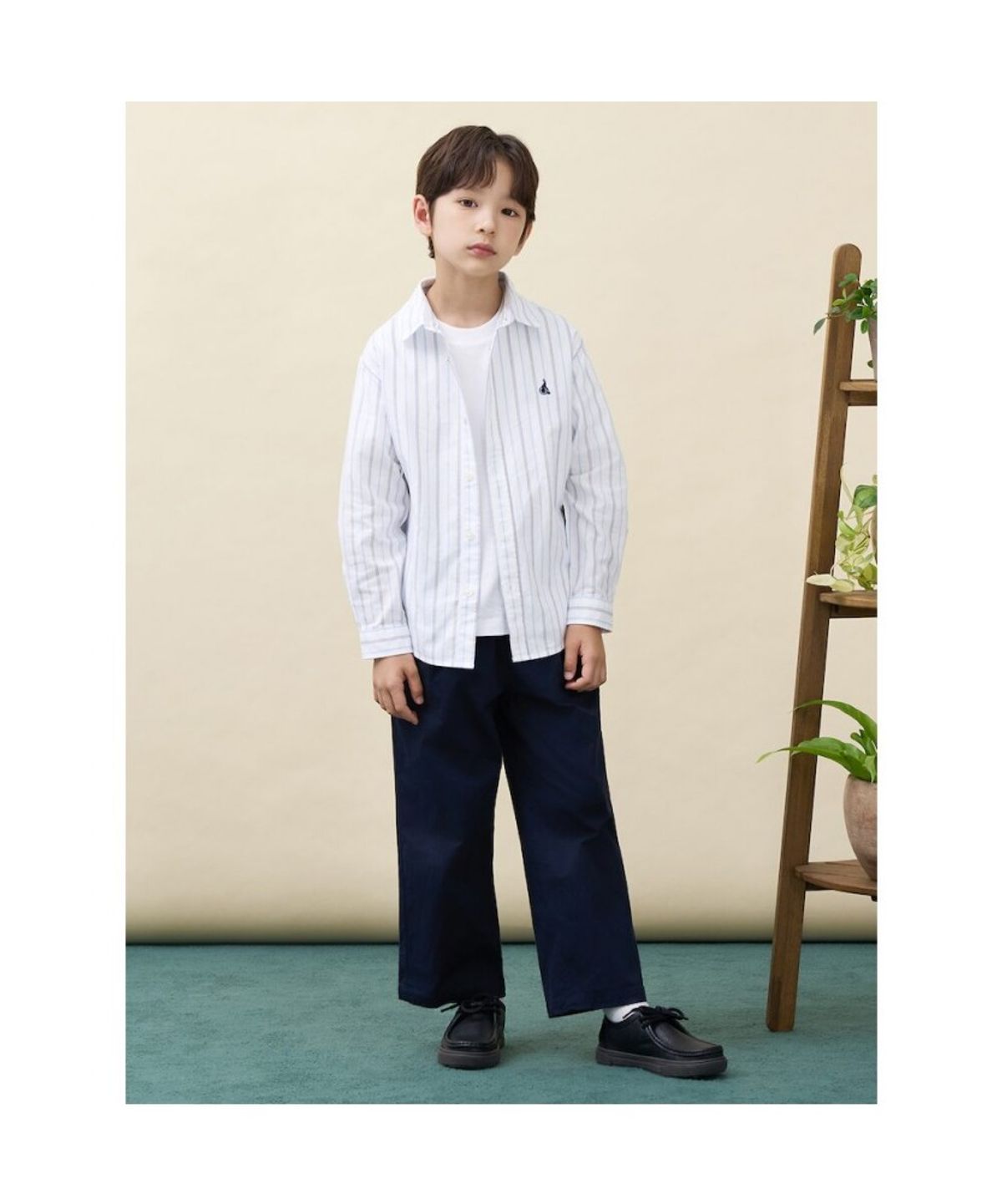 빈폴 키즈(BEANPOLE KIDS) 클래식 멀티 스트라이프 셔츠  화이트 (BI6864U031)