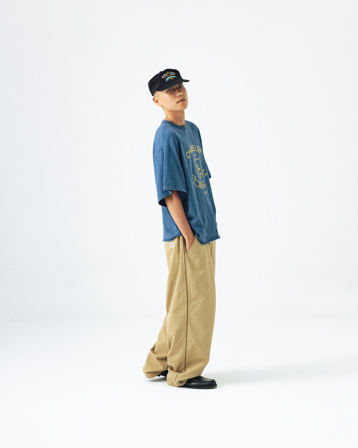 앵글런(ANGLAN) [Kracker House] Side Line Chino Pants - Beige